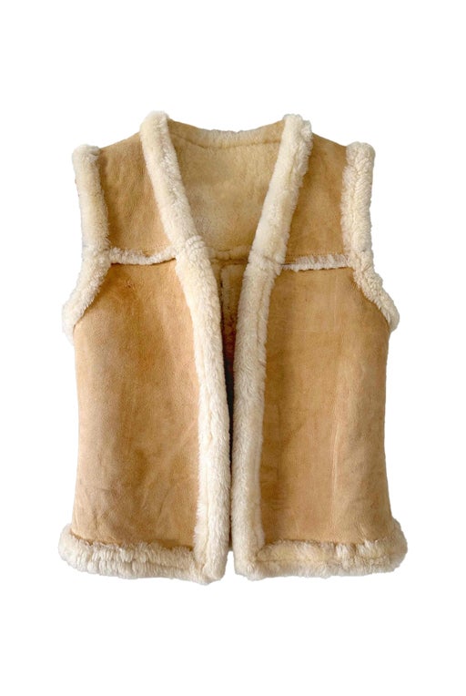Wool-lined leather vest