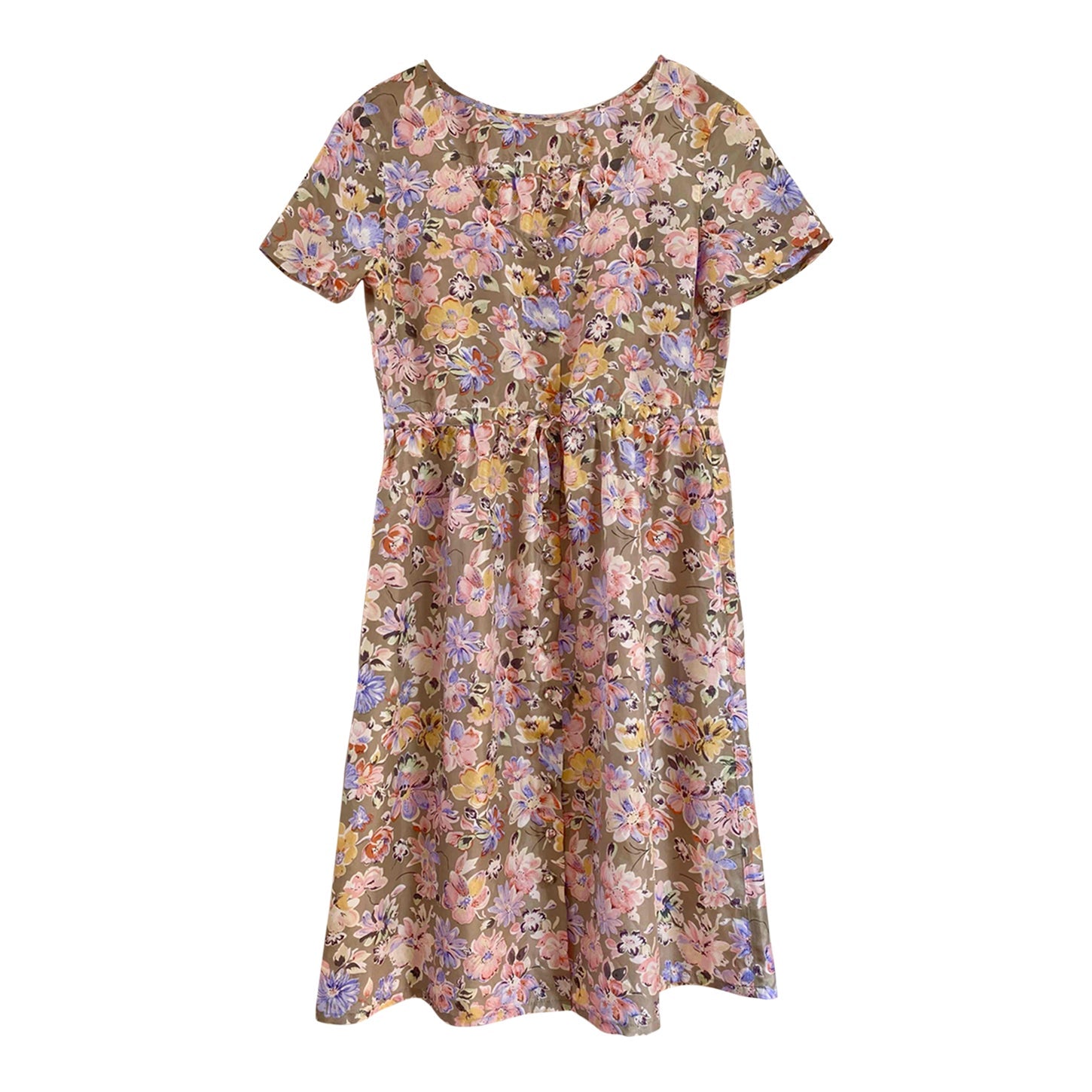 Floral silk dress