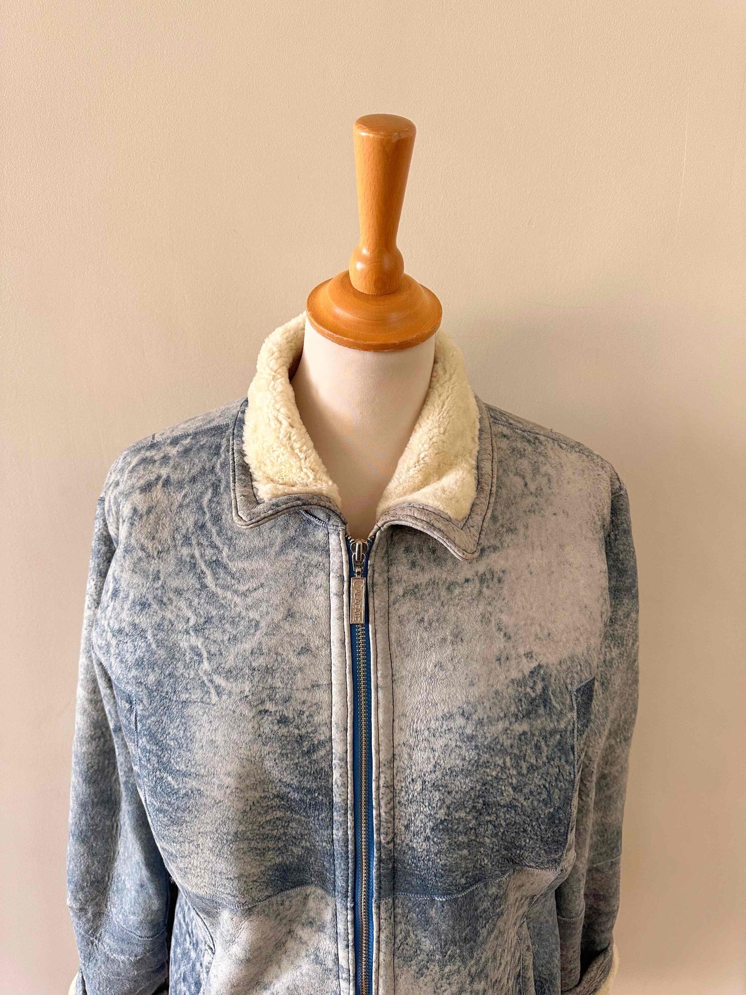 Wool-lined leather jacket