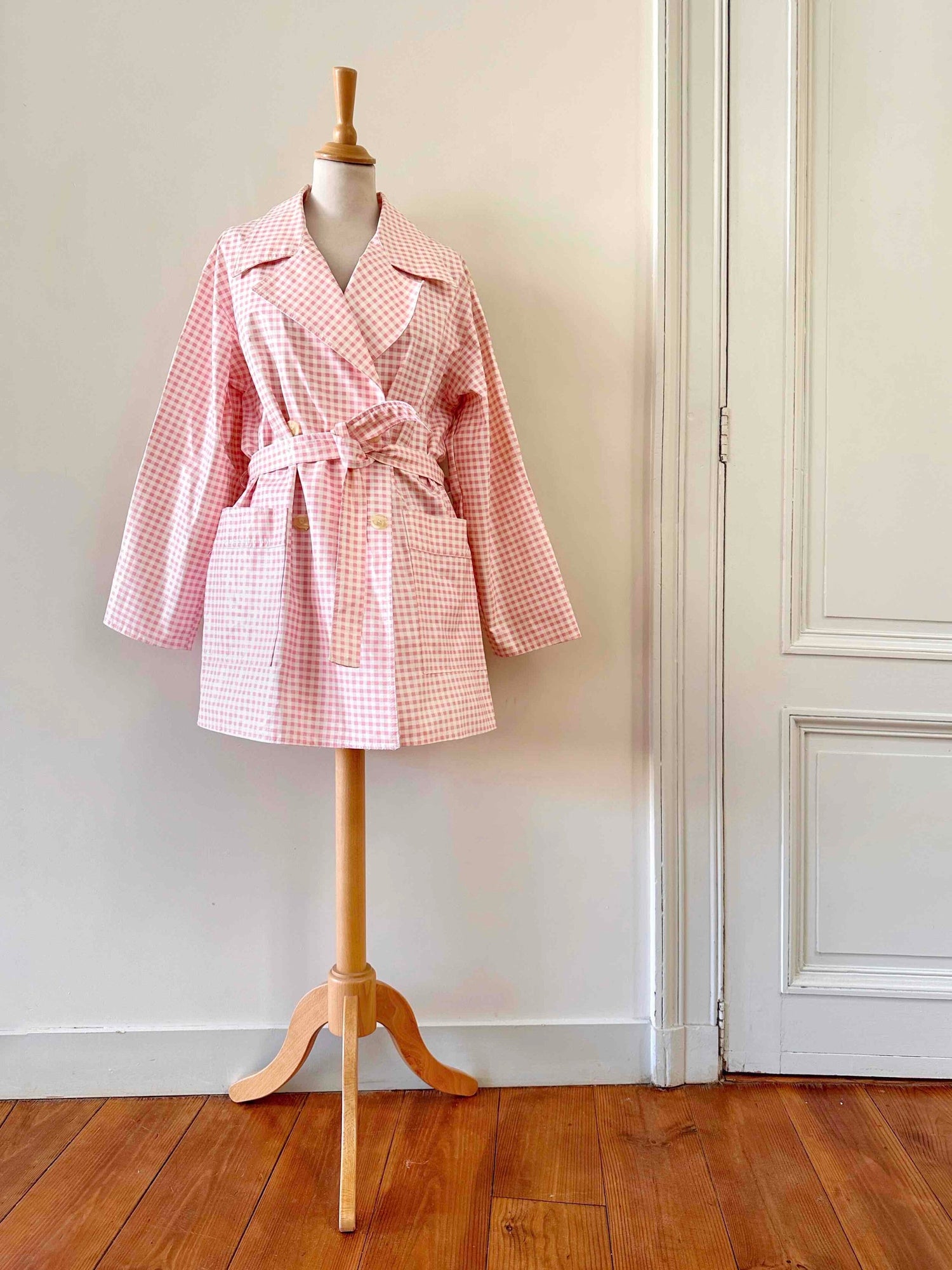 Vichy-style waxed canvas