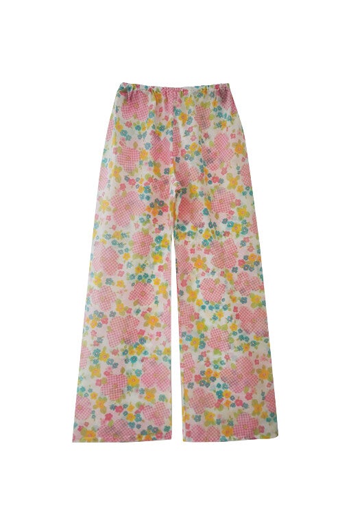 Pantalon à fleurs
