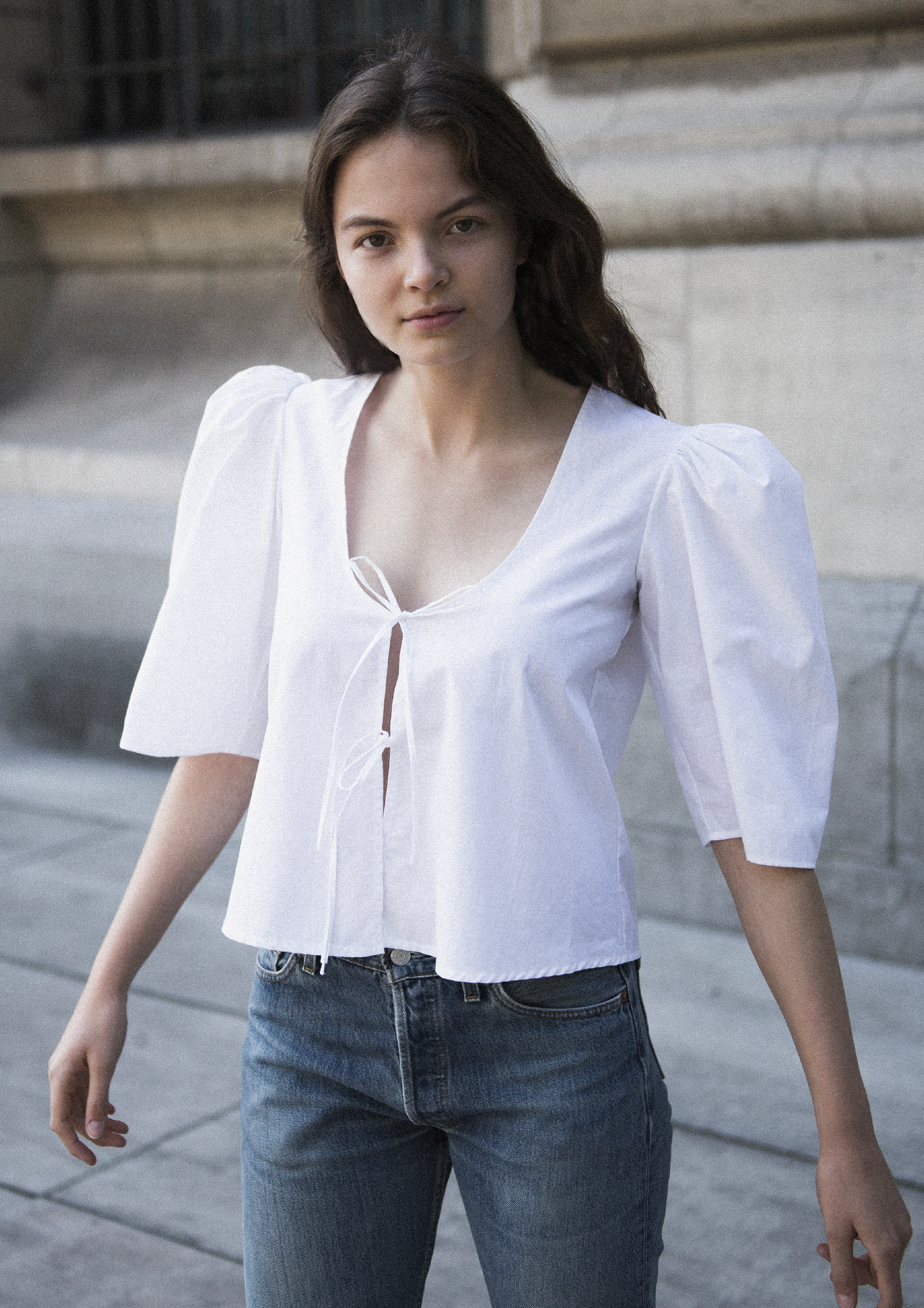 Blouse Coton Blanc Agnès