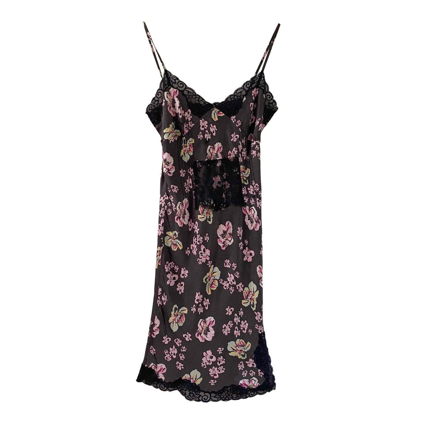 Washed satin silk nightgown