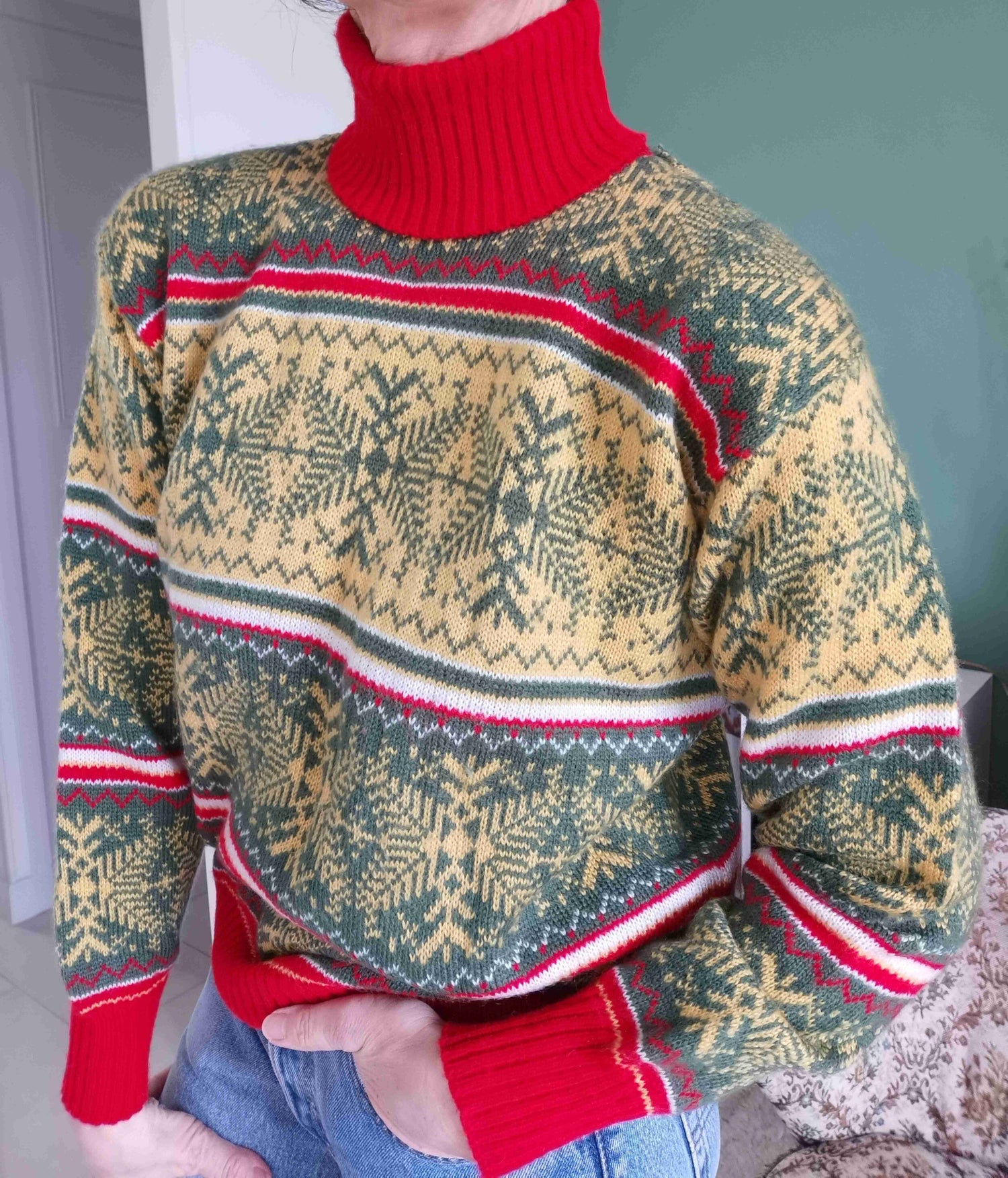 Col roulé en maille