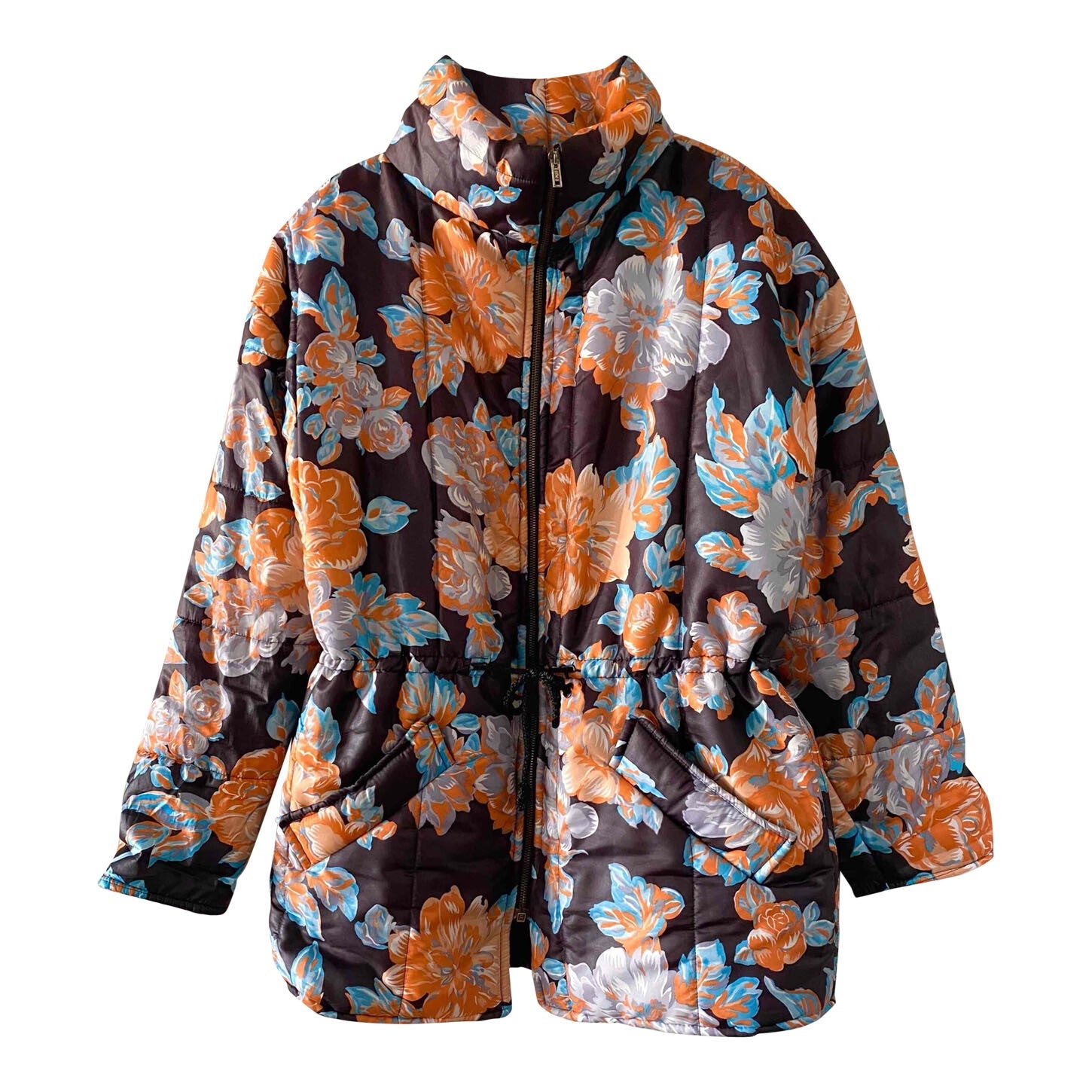 Floral puffer jacket