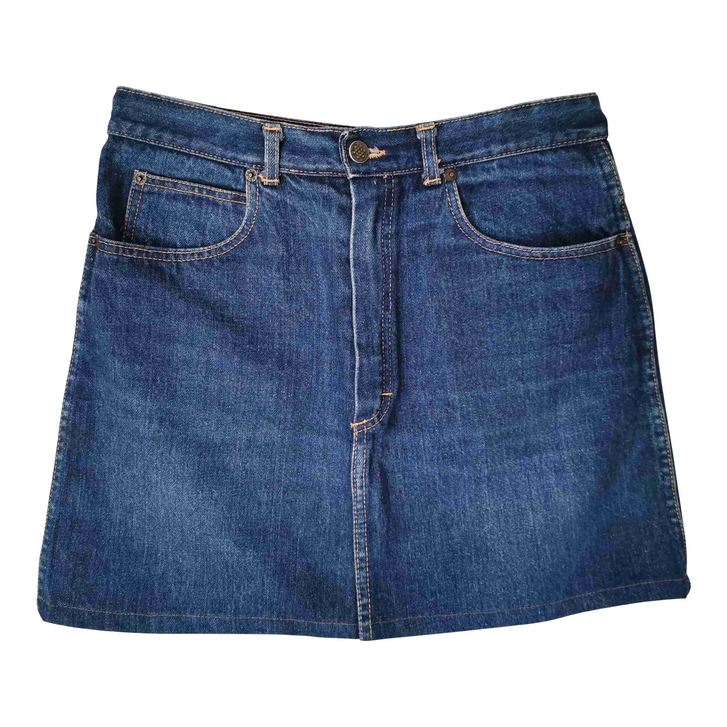 Mini denim skirt