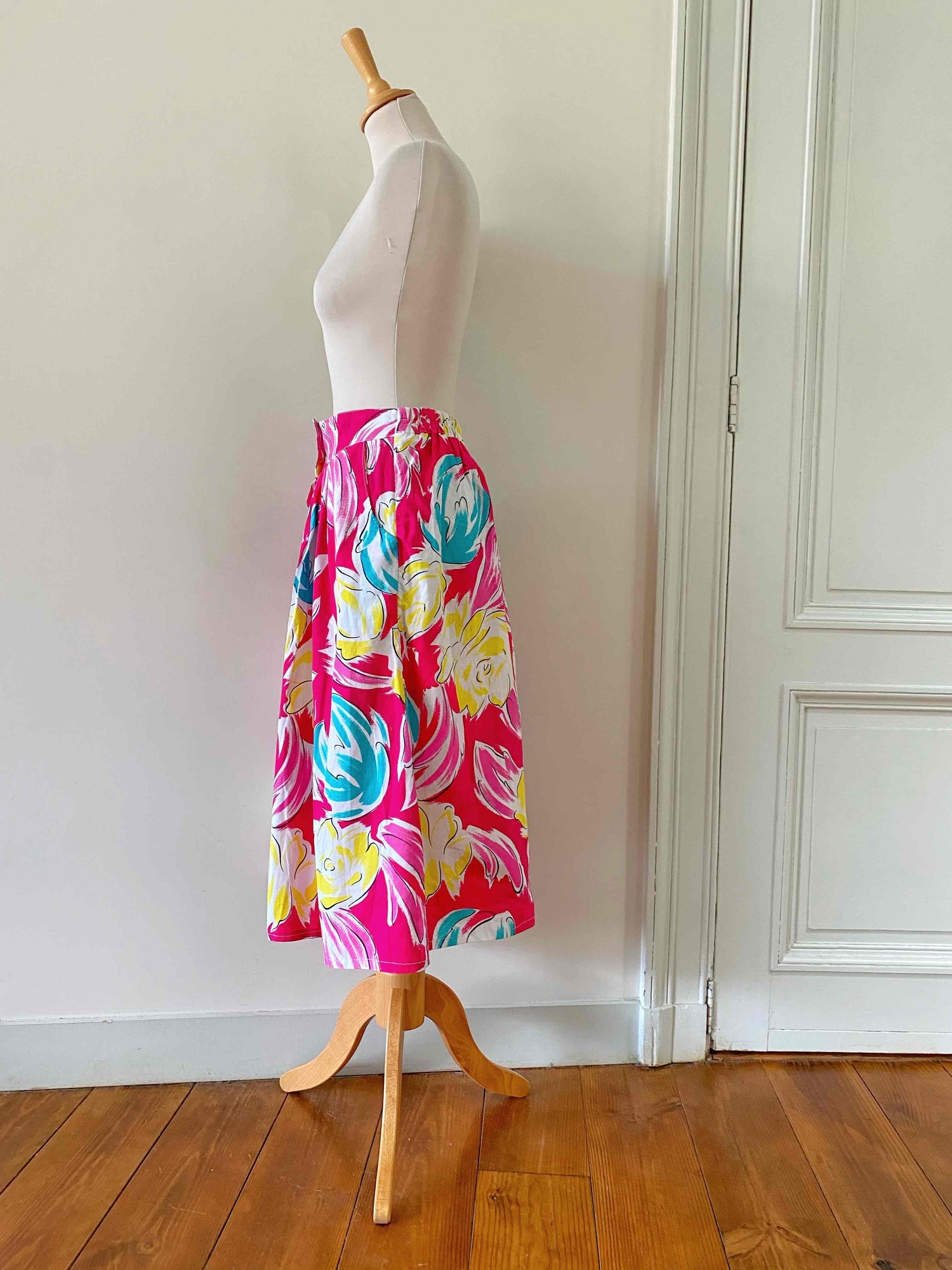 Jupe midi boutonnée