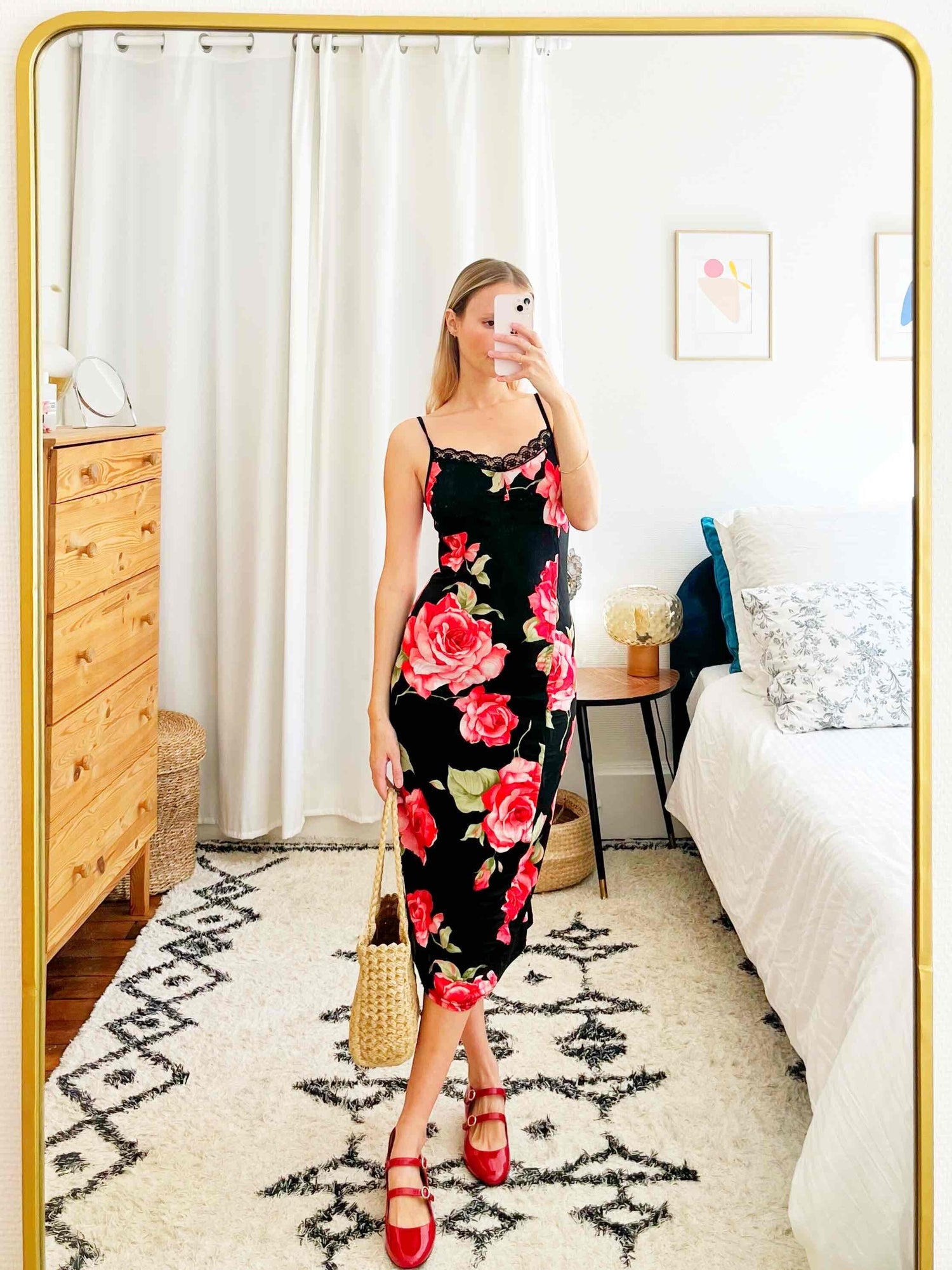 Floral print nightgown