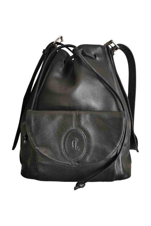 Leather bucket bag