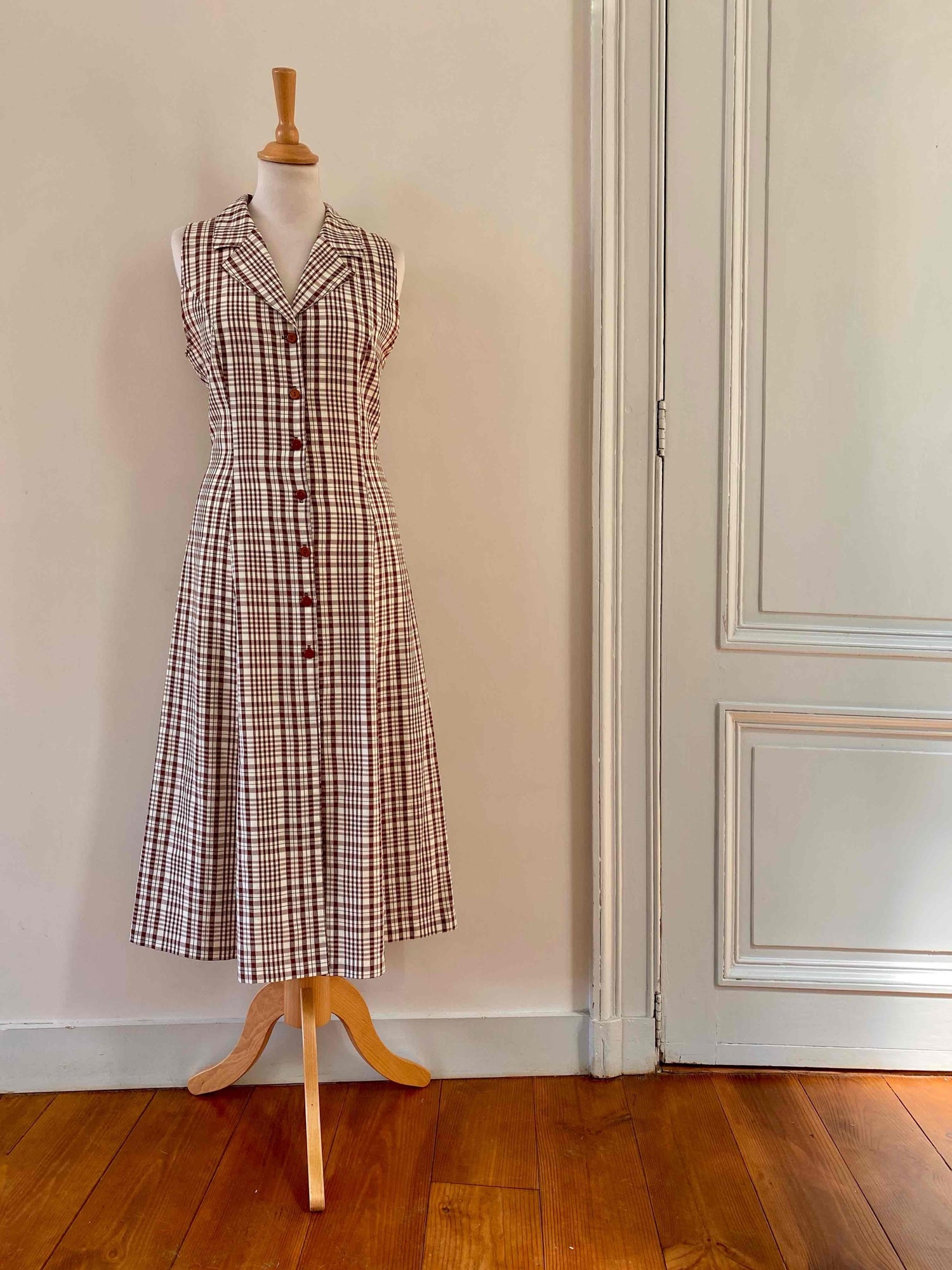 Vichy shirt dress
