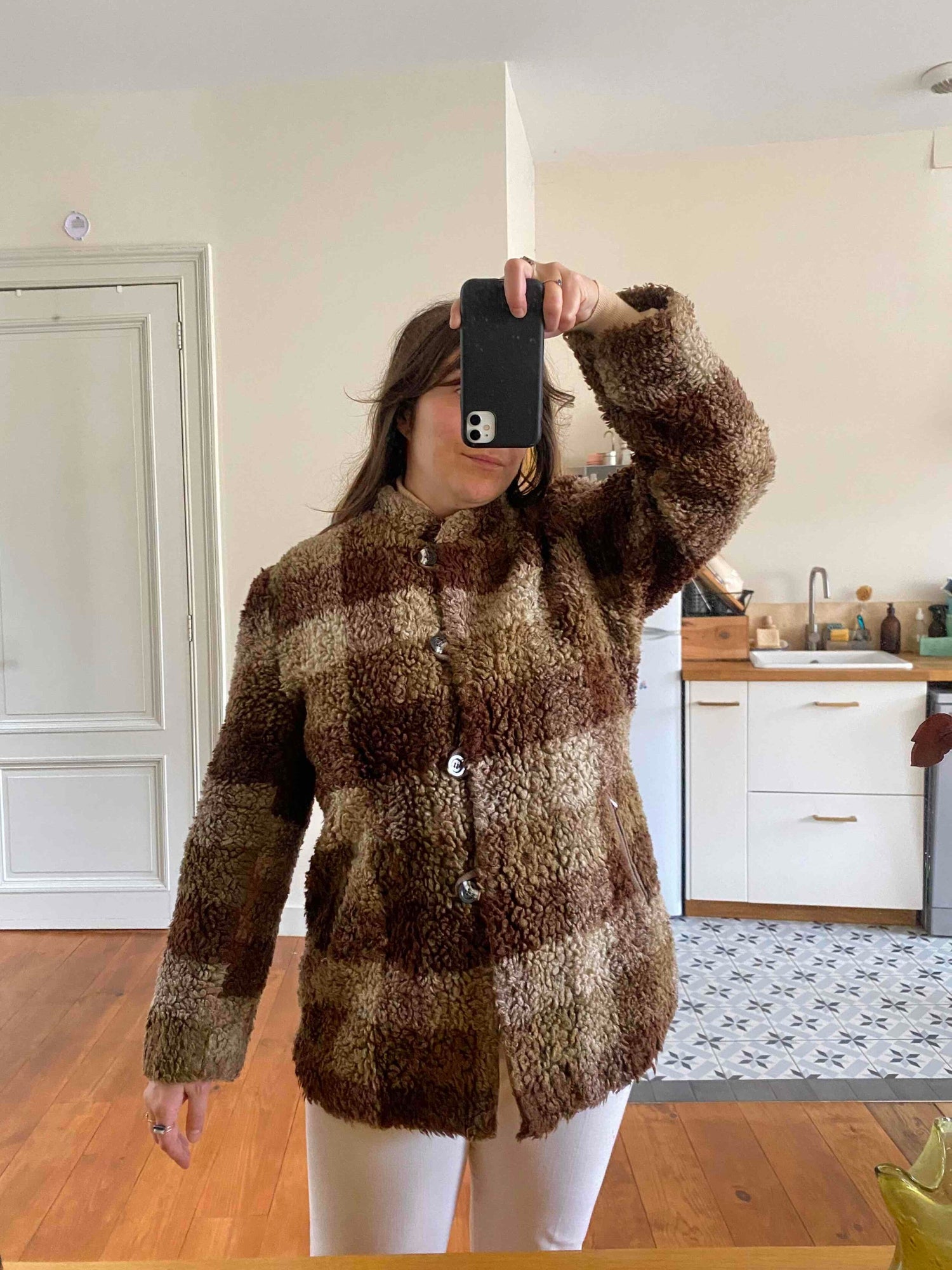 Manteau à carreaux