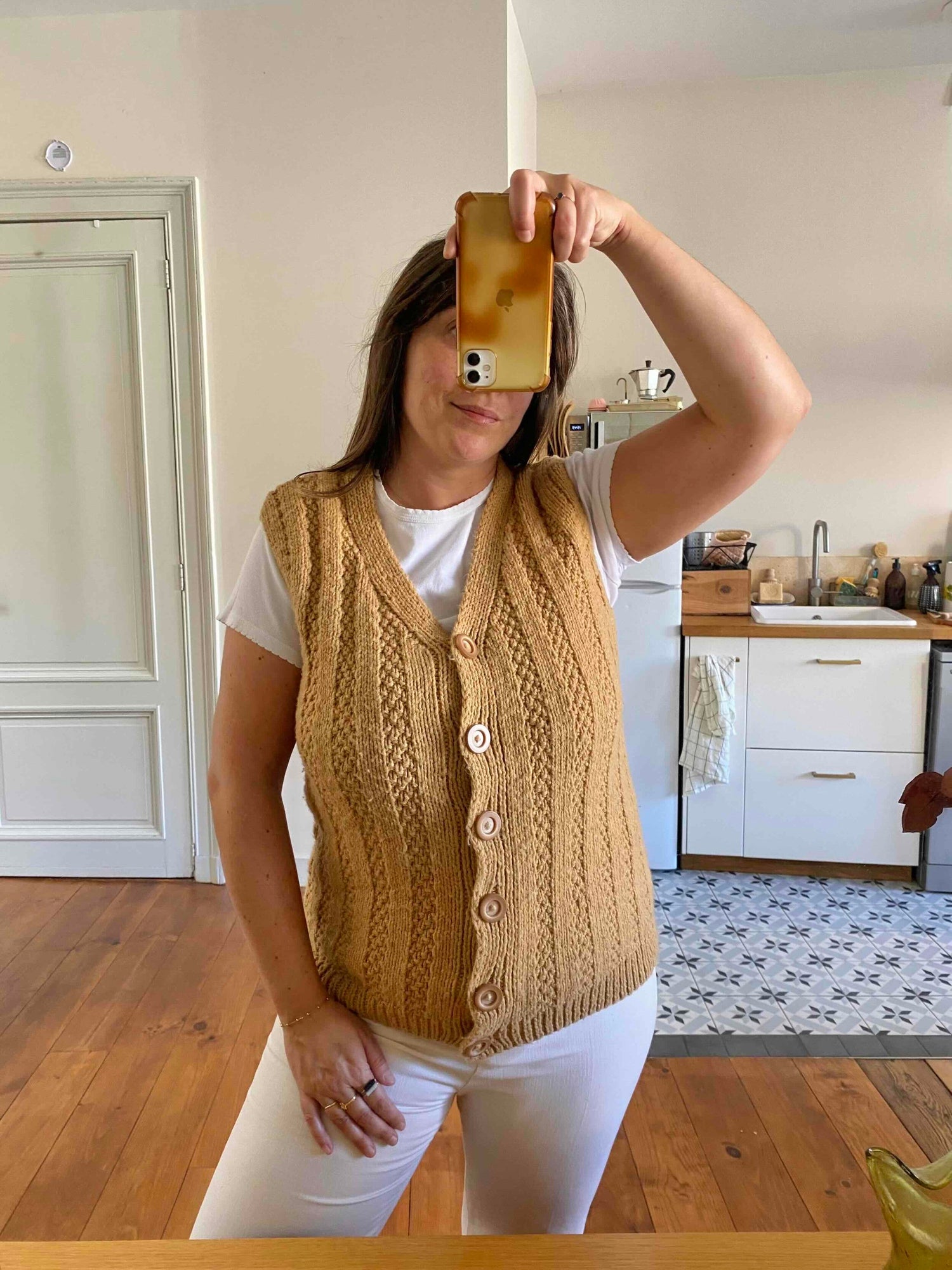 Wool sleeveless vest