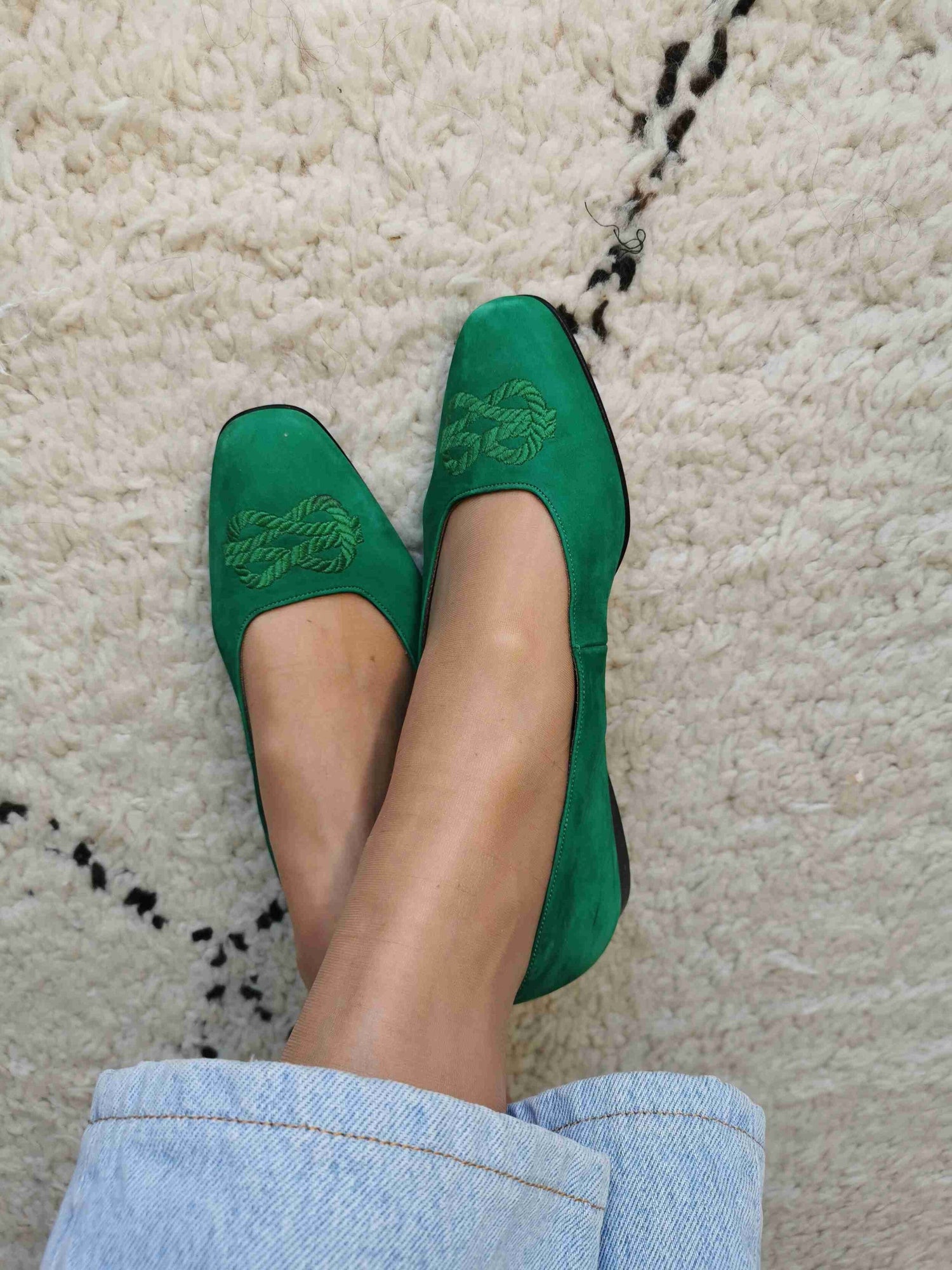 Suede ballet flats