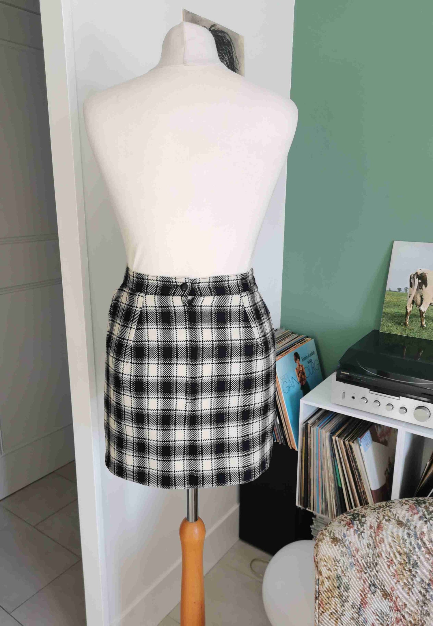 Electre wool mini-skirt