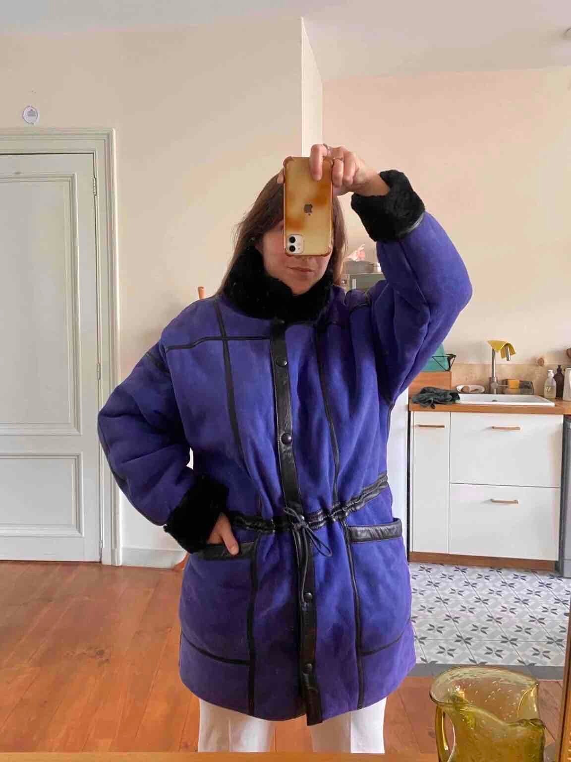 Manteau en peau lainée