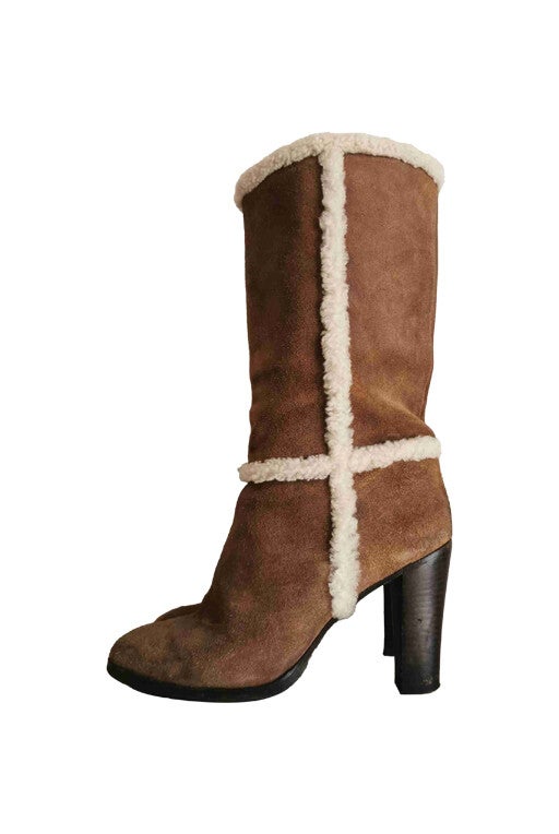 Bottes en peau lainée