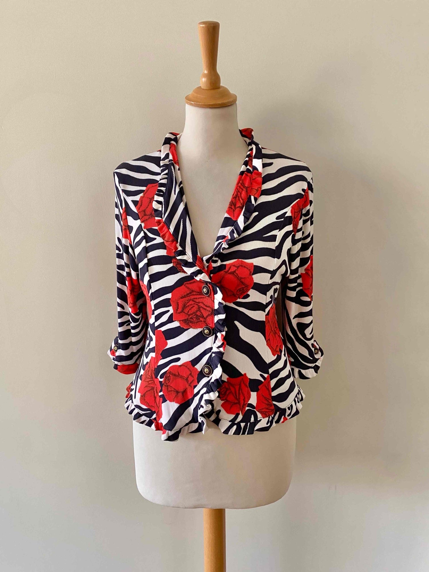 Zebra and flower top