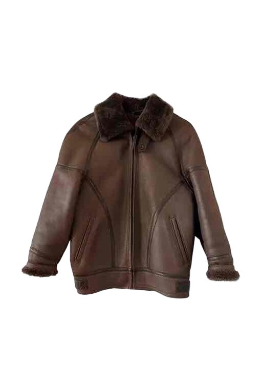 Wool-lined bomber jacket