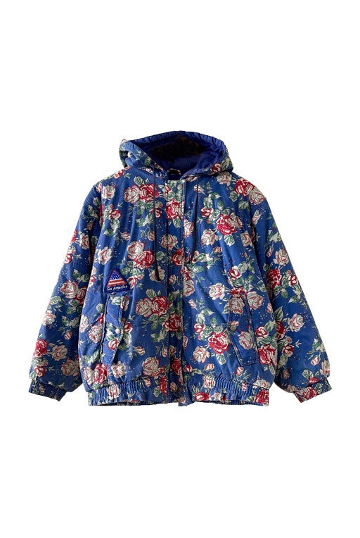 Floral puffer jacket