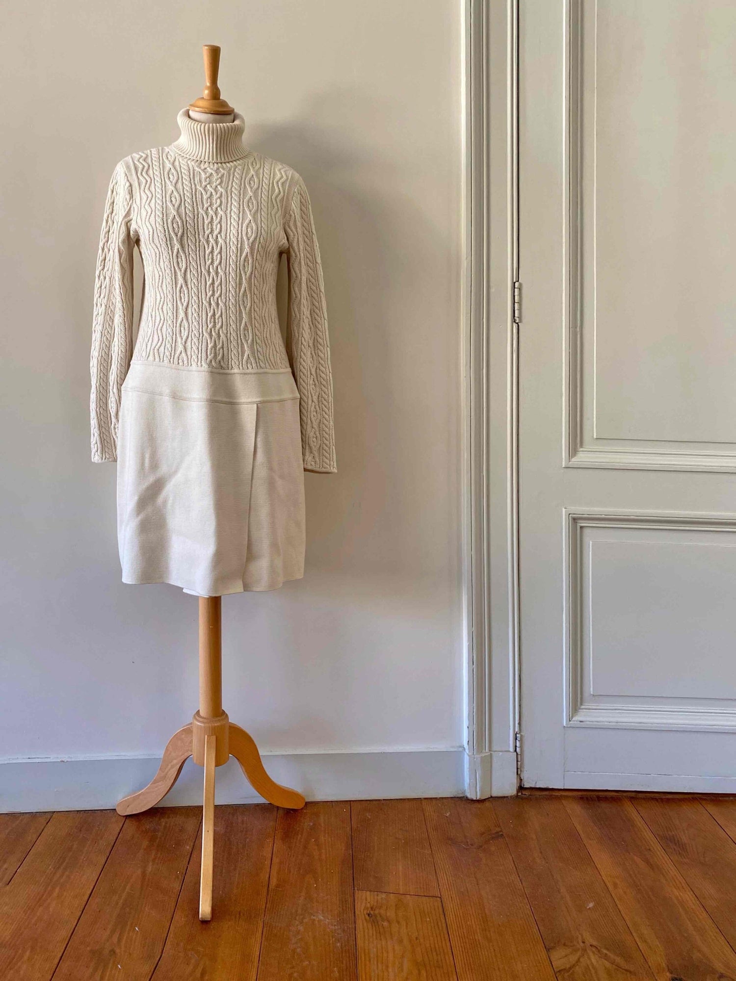 Wool turtleneck dress