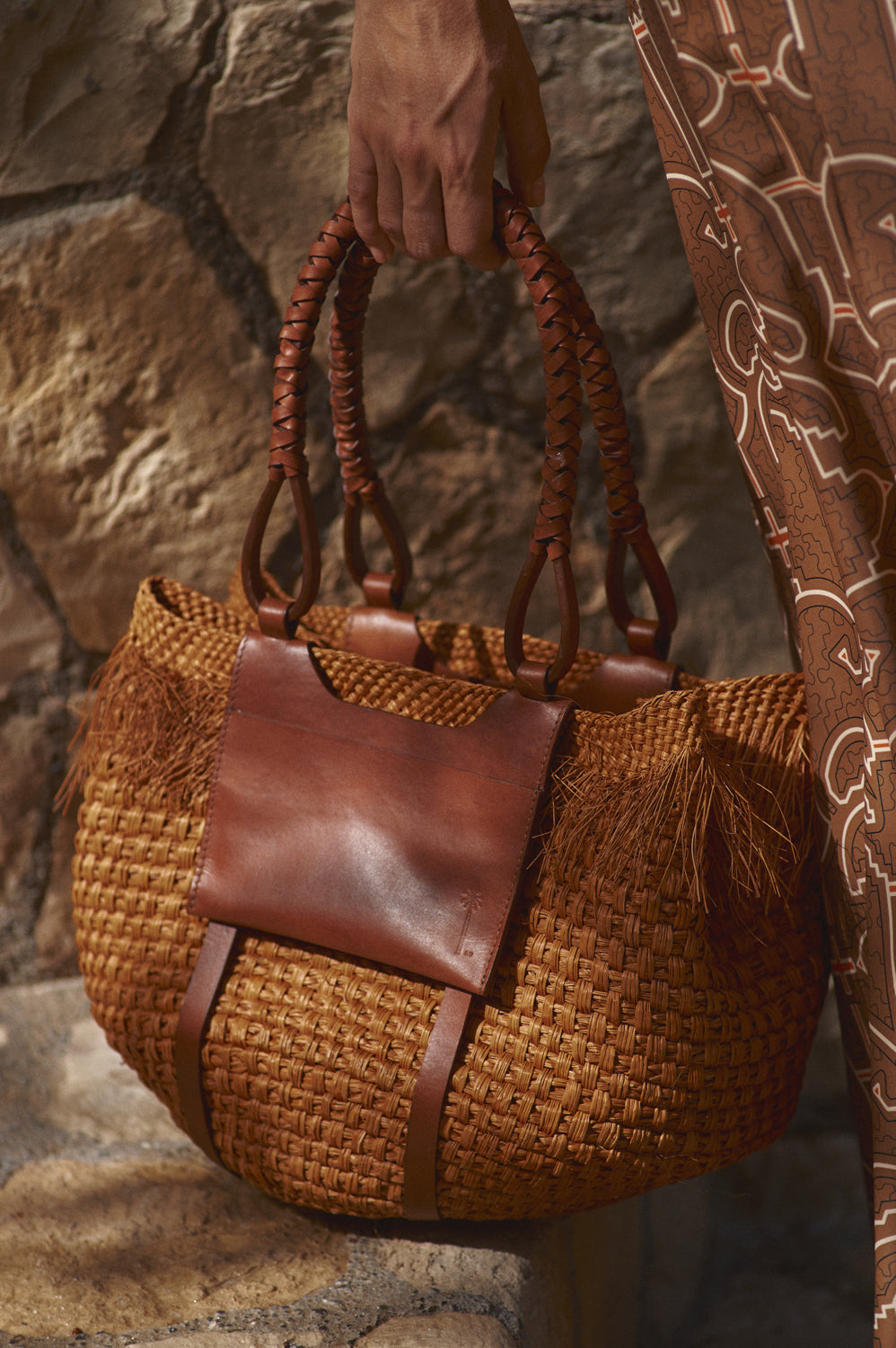 Eclipse Solar Bag in Camel - Johanna Ortiz