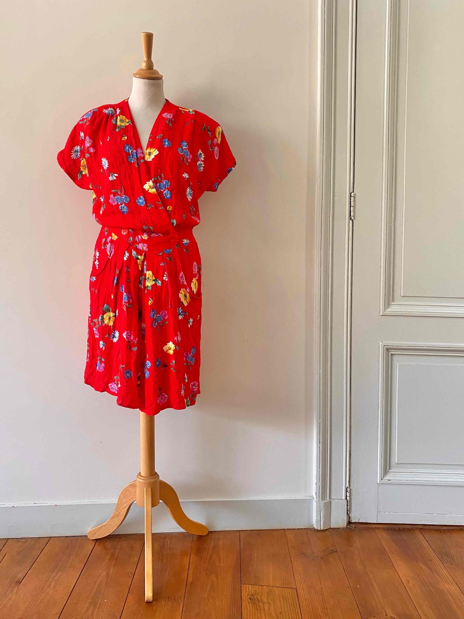 Combishort à fleurs