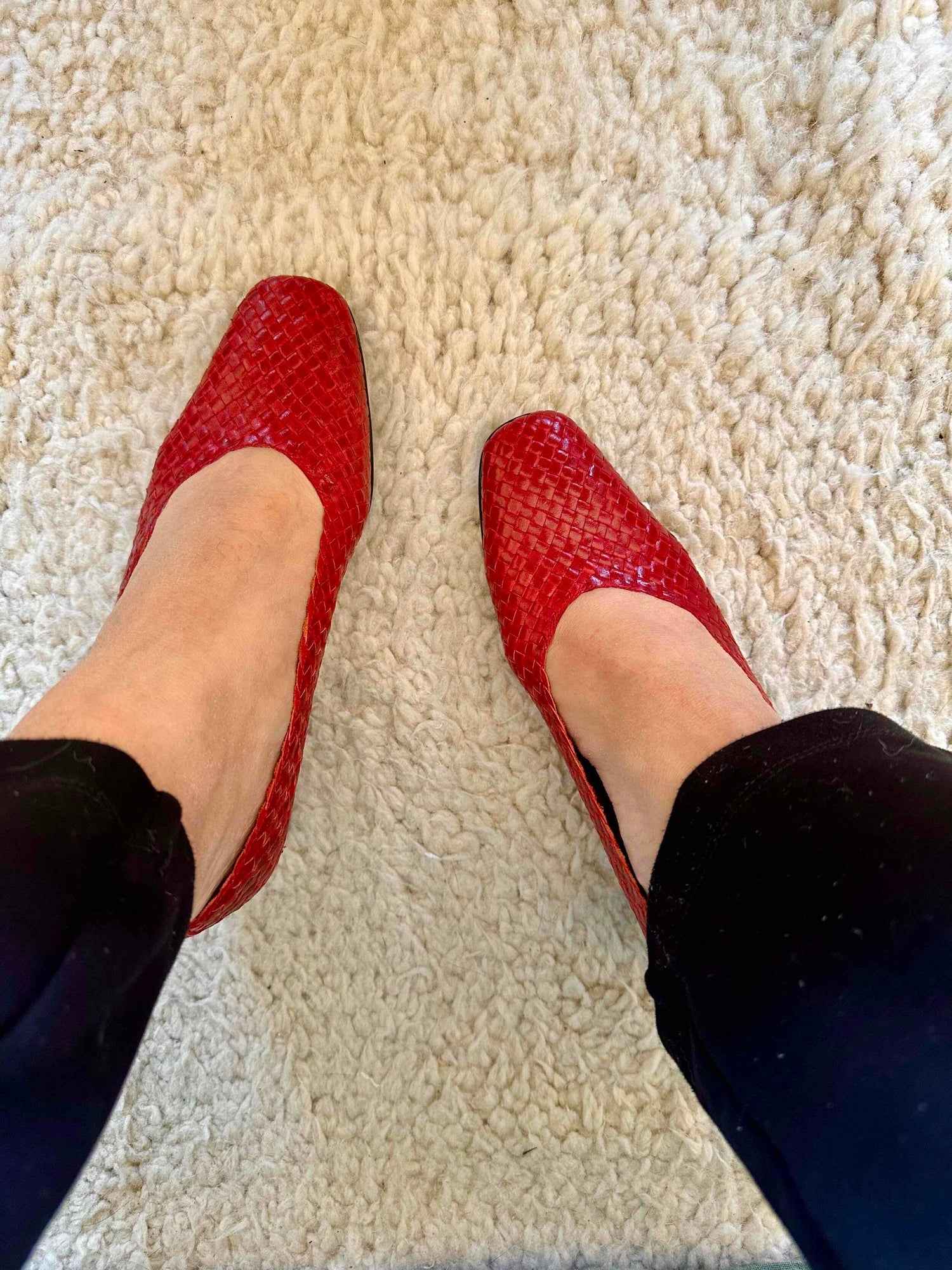 Leather ballet flats