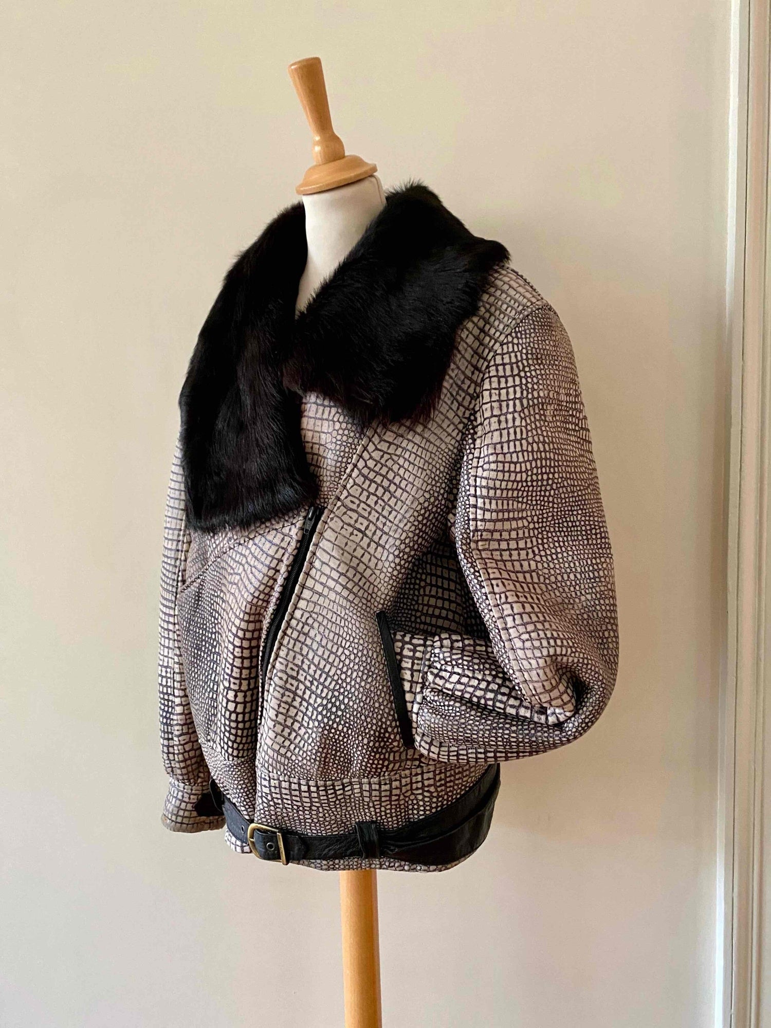 Wool-lined bomber jacket
