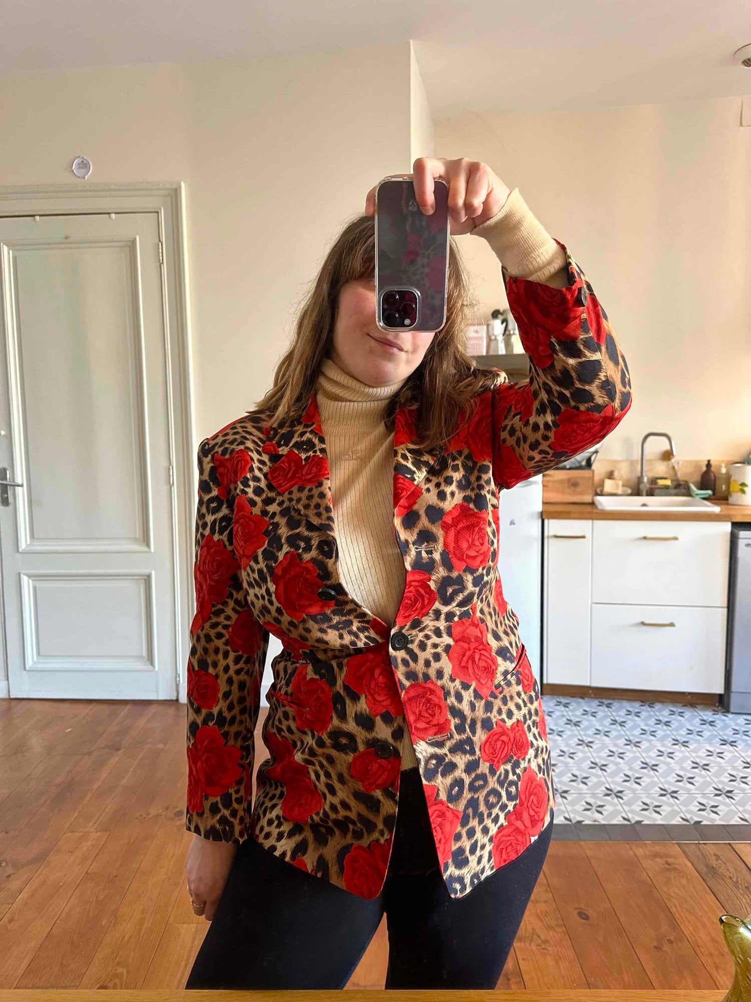 Blazer en laine et soie