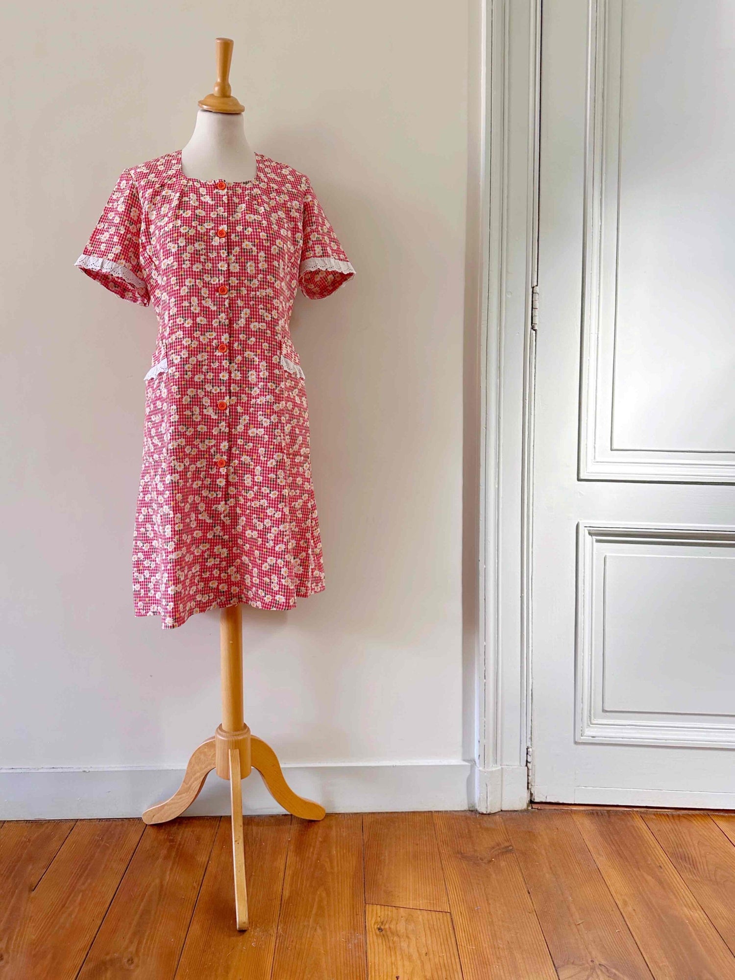 Floral Vichy dress