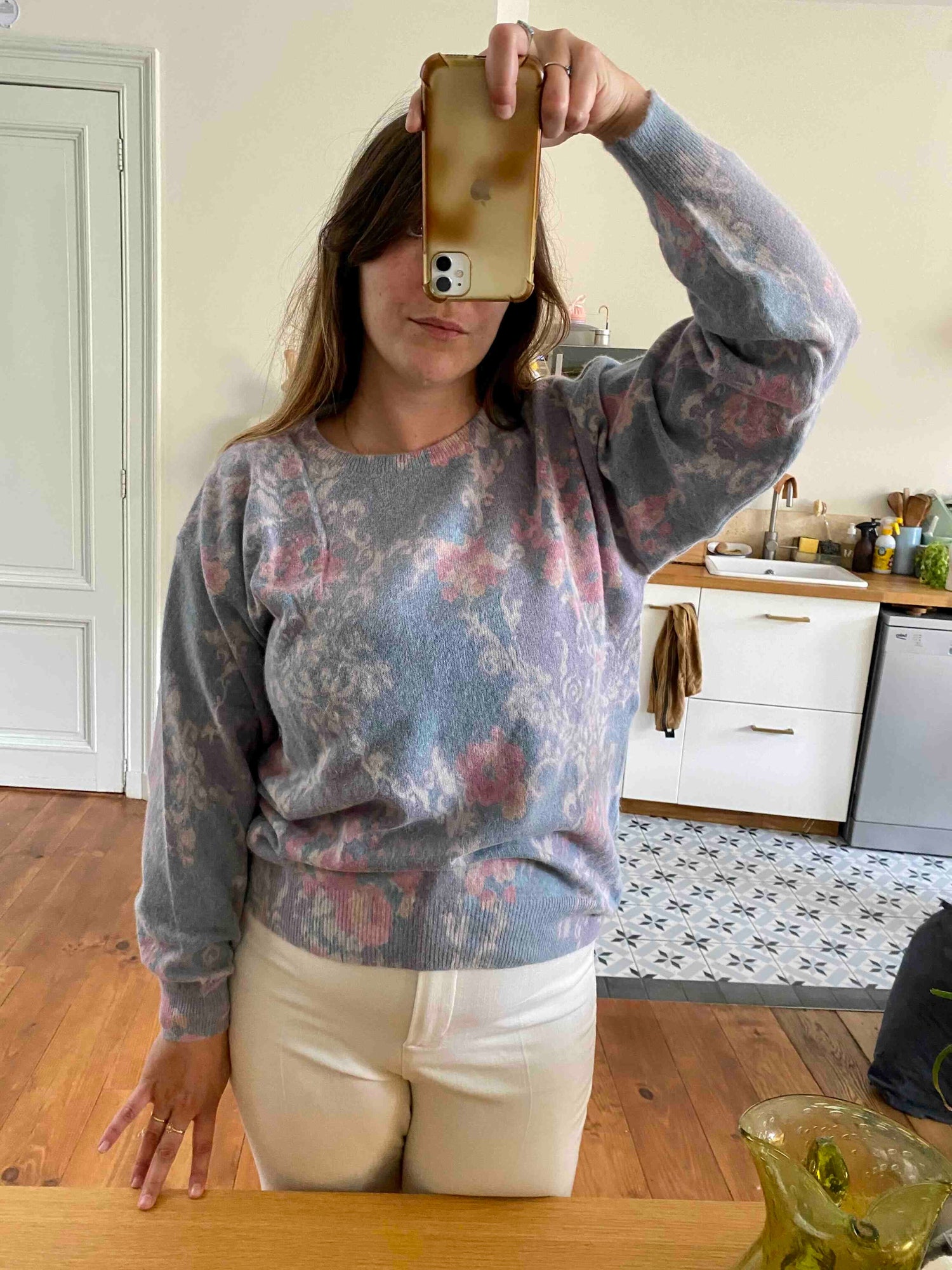 Pull en laine angora