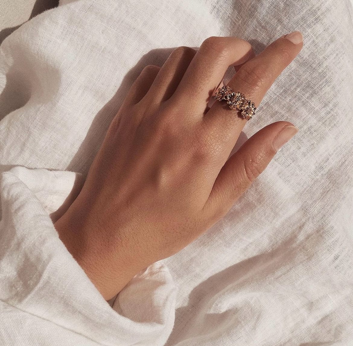 Elise Tsikis Paris Bague Marguerite Triple