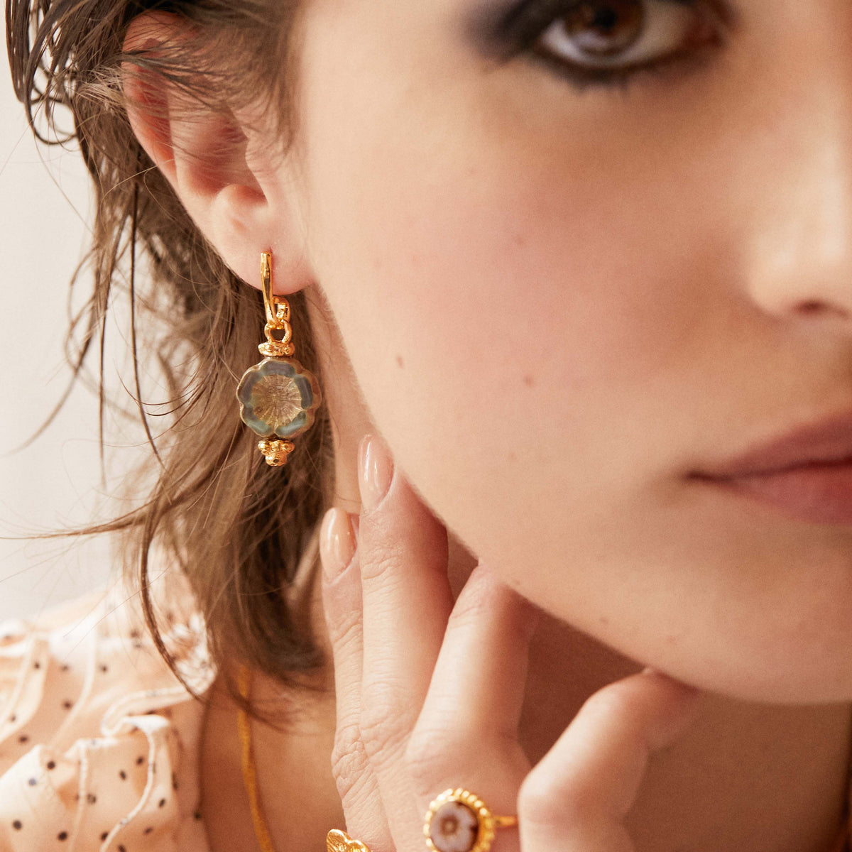 Elise Tsikis Paris Boucles d'oreilles Luna