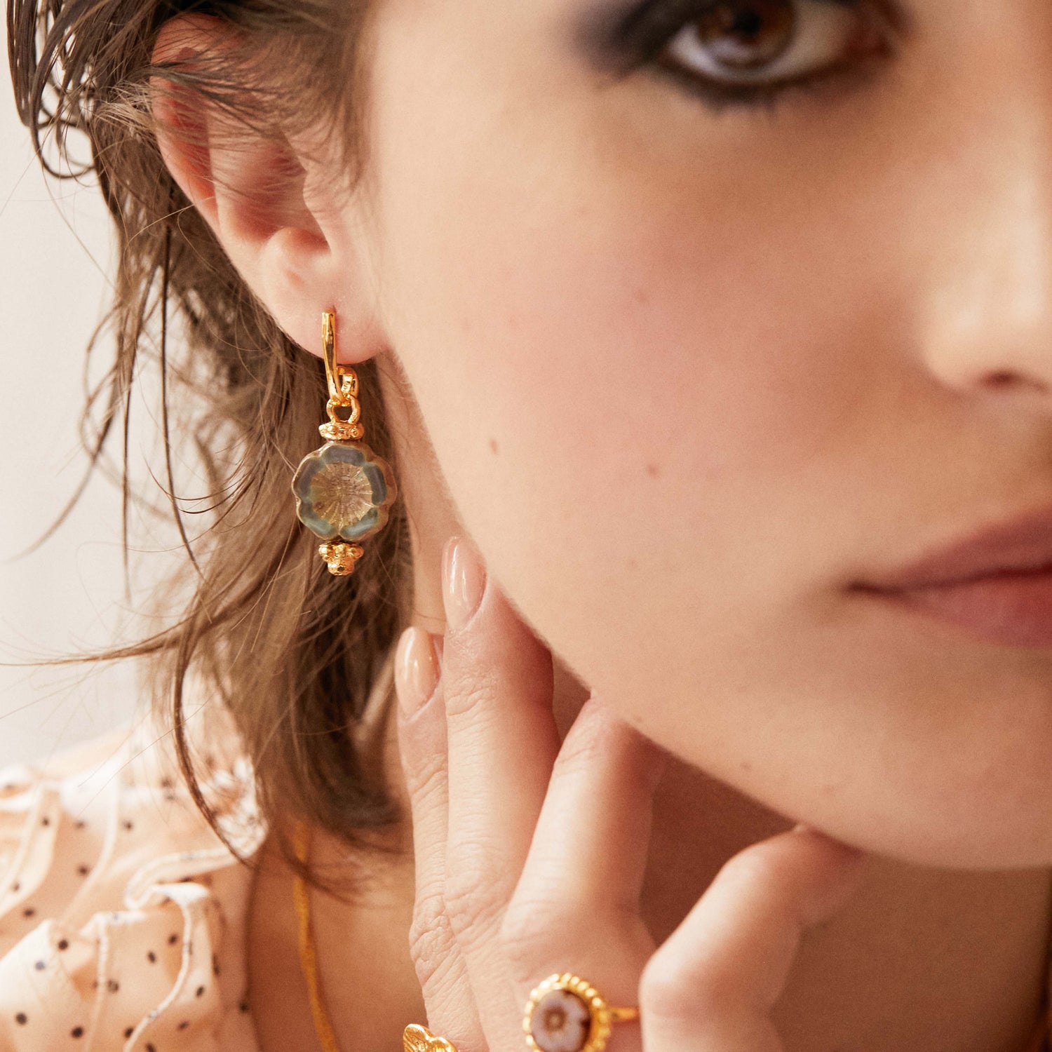 Elise Tsikis Paris Boucles d'oreilles Luna