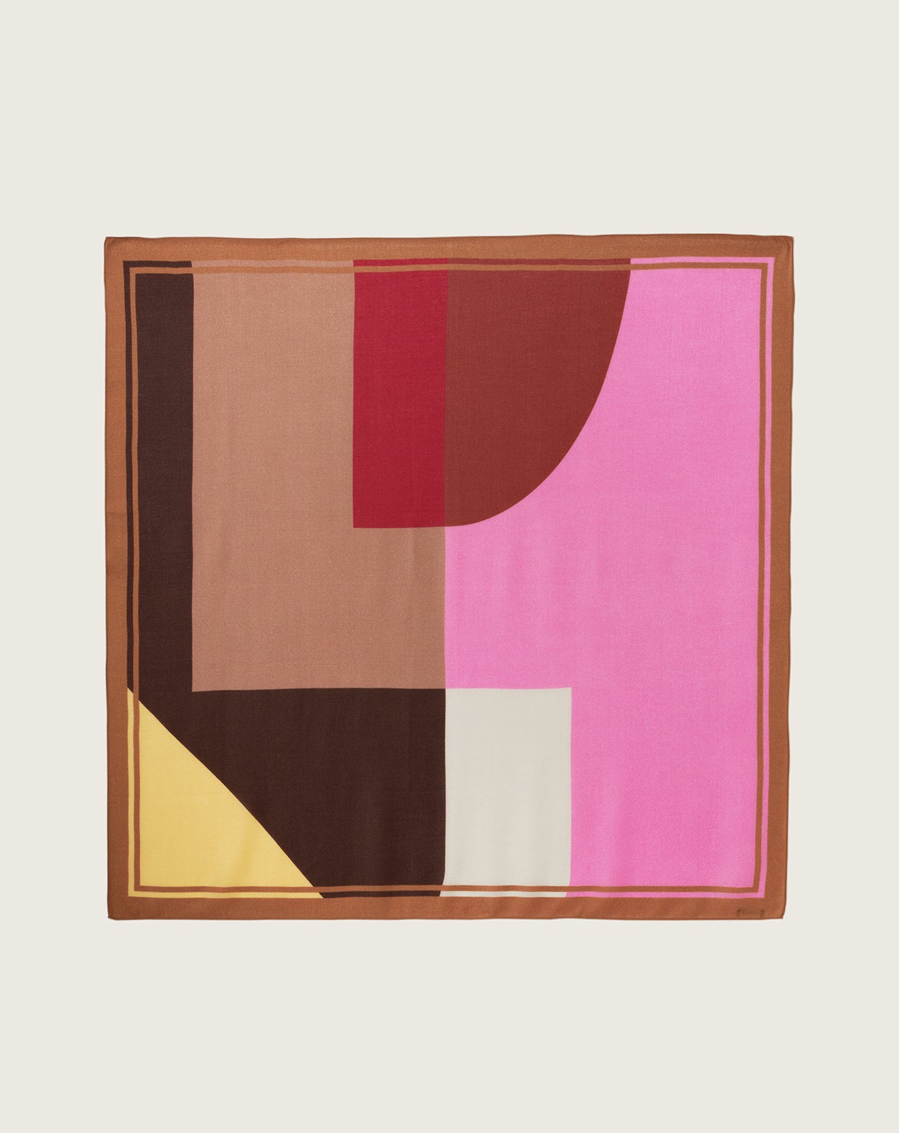 Carré Imprimé Patchwork Minimaliste - Multicoloris