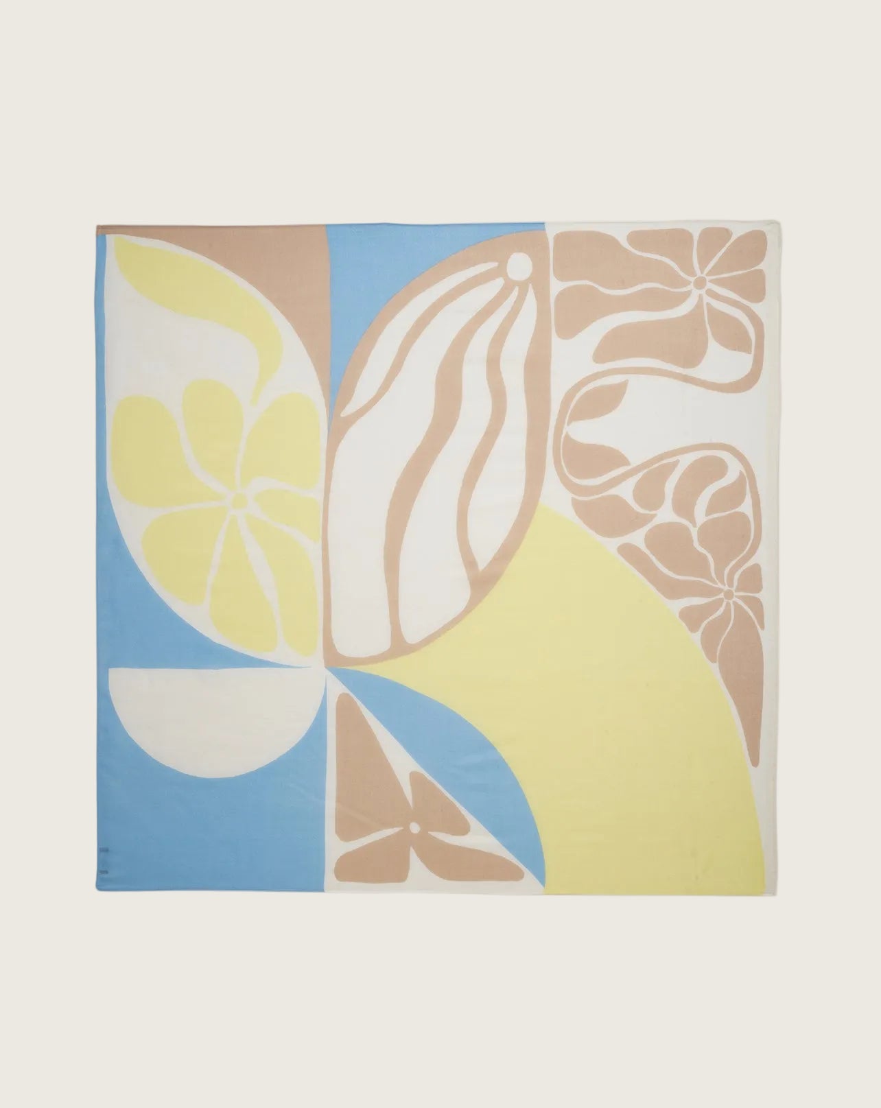 Carré Imprimé Fleurs Art Deco - Pampas