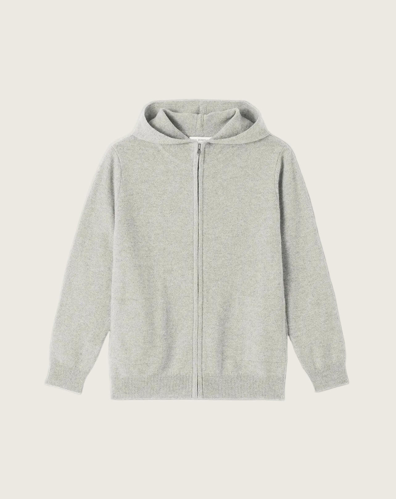 Pull À Capuche Zippé Enfant - Gris Armoise