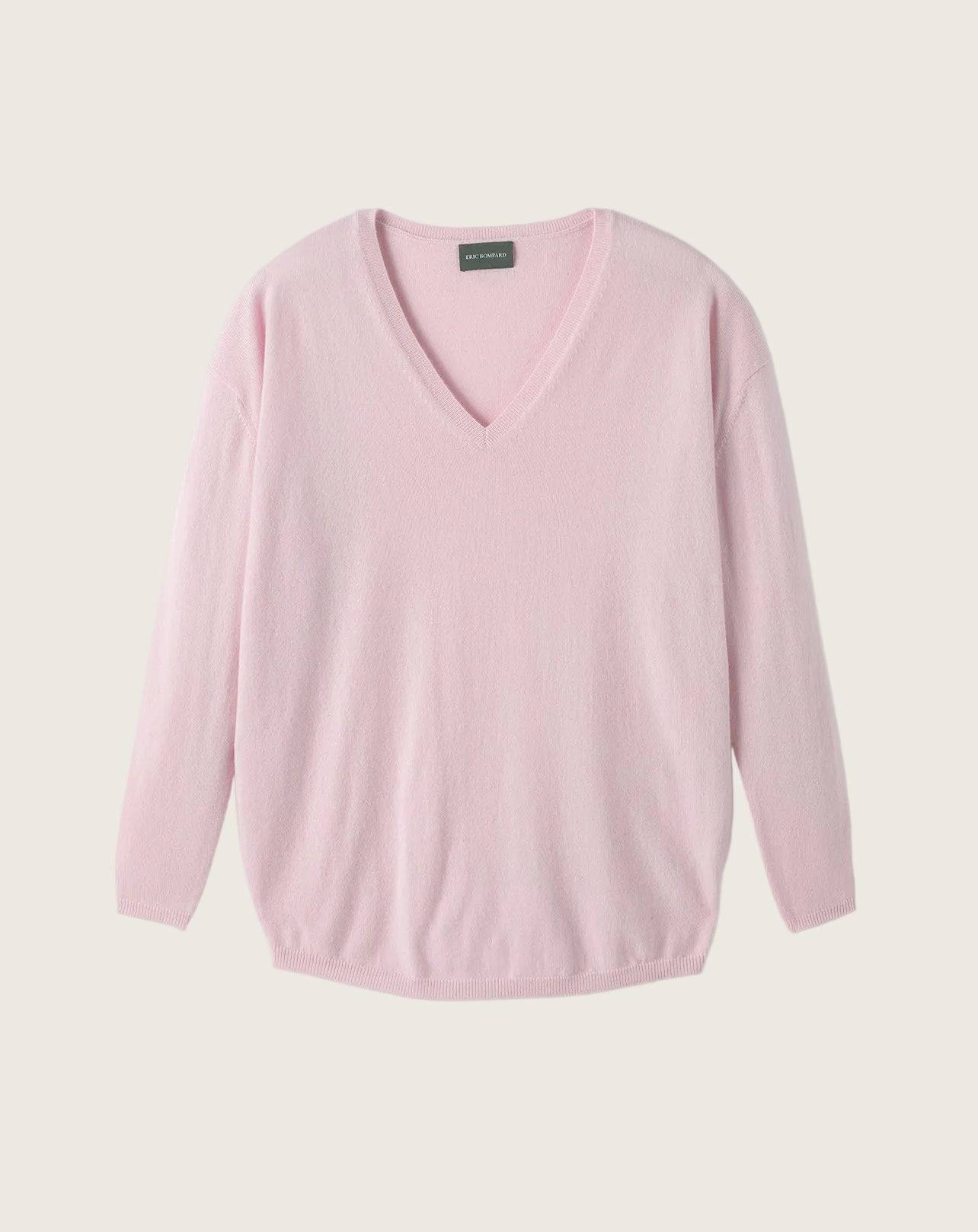 Pull V Oversize Femme - Cerisier