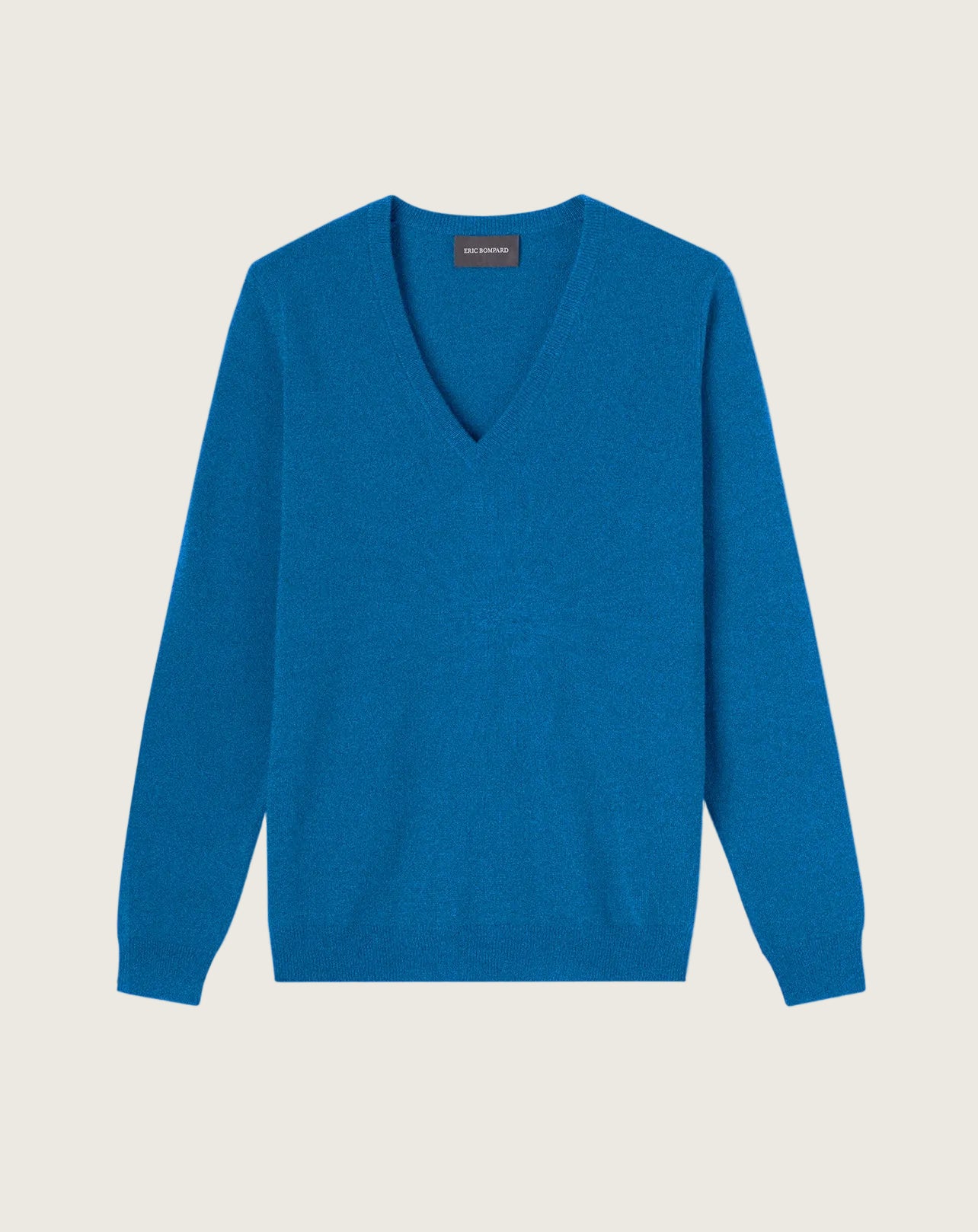 Pull Col V Classique Femme - Bleu Ecosse