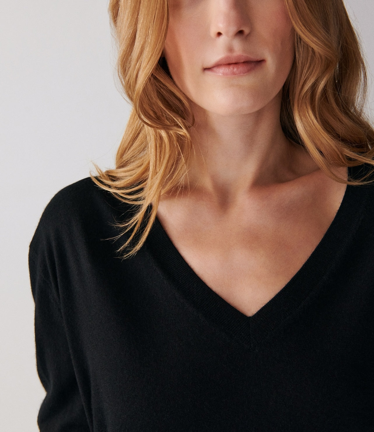 Pull V Ample Femme - Noir