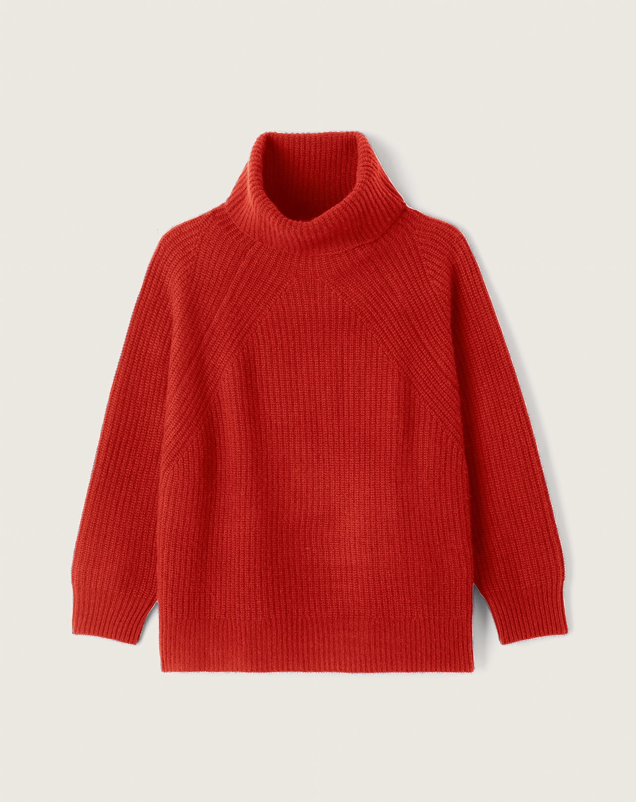 Pull Col Roule Oversized Femme - Cinabre