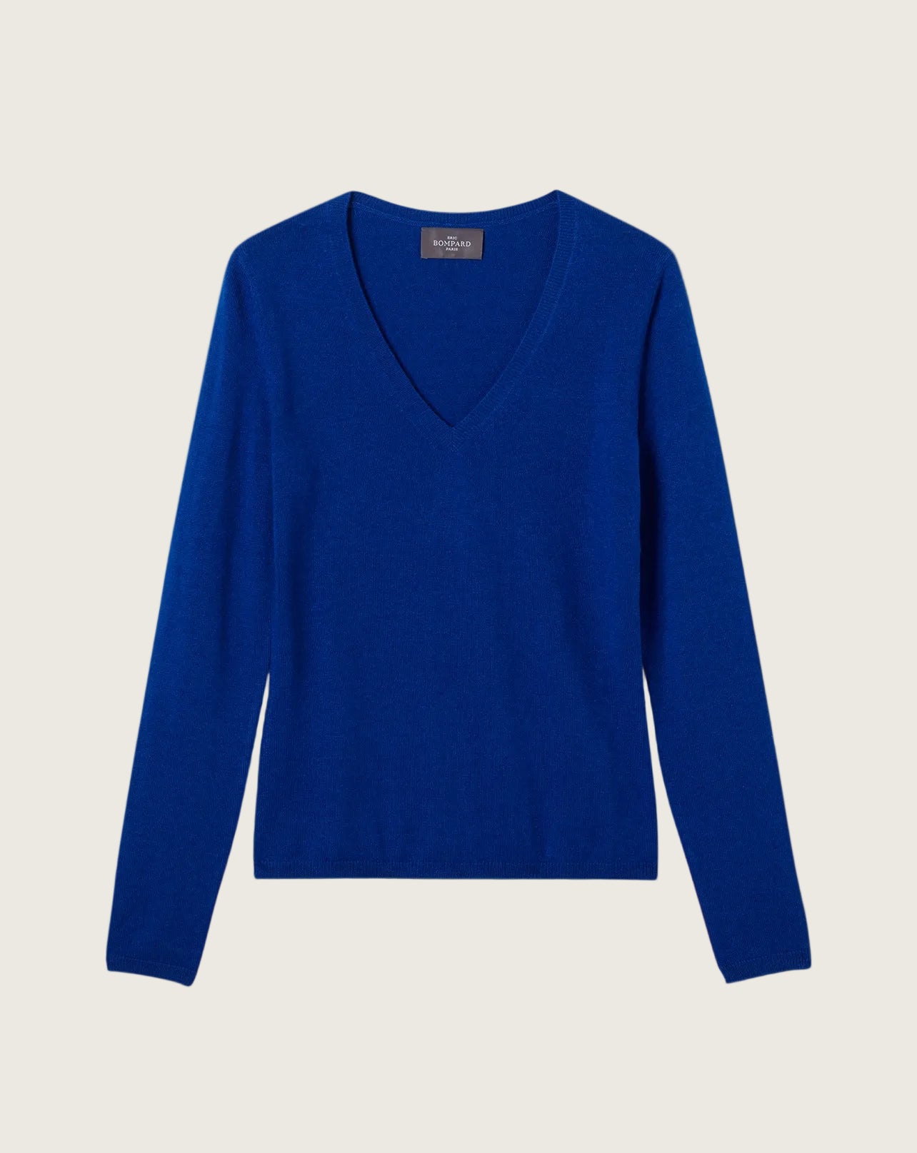 Pull V Cintre Classique Femme - Bleu Delphinium