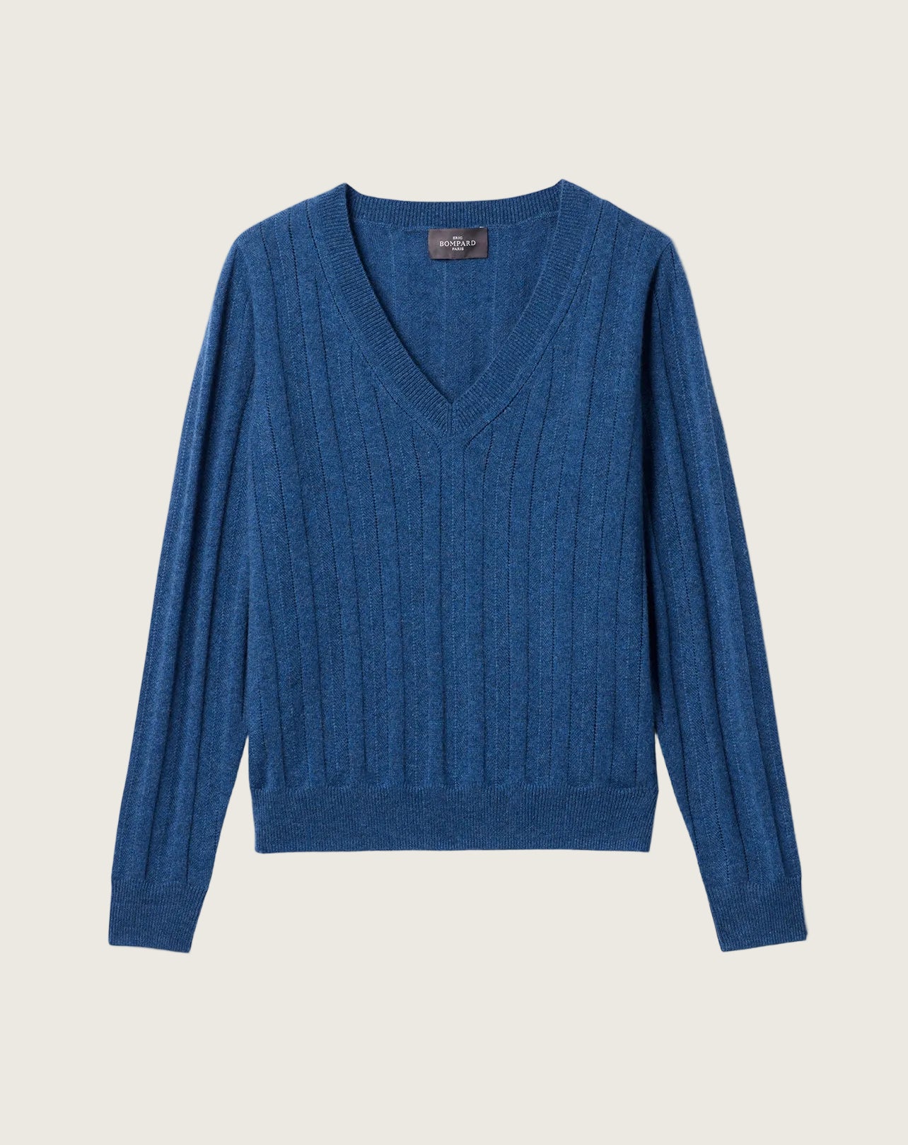 Pull V Chevrons Femme - Geai