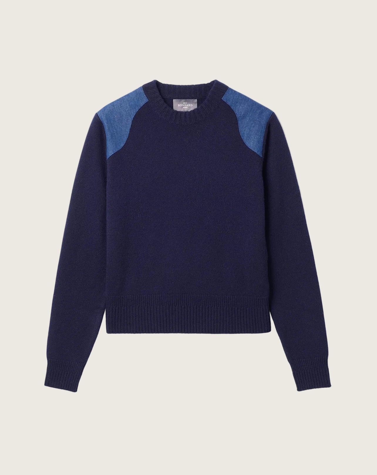 Pull Col Rond Femme - Marine