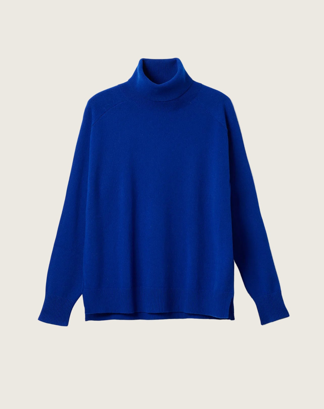 Pull Col Roule Femme - Bleu Atlantide