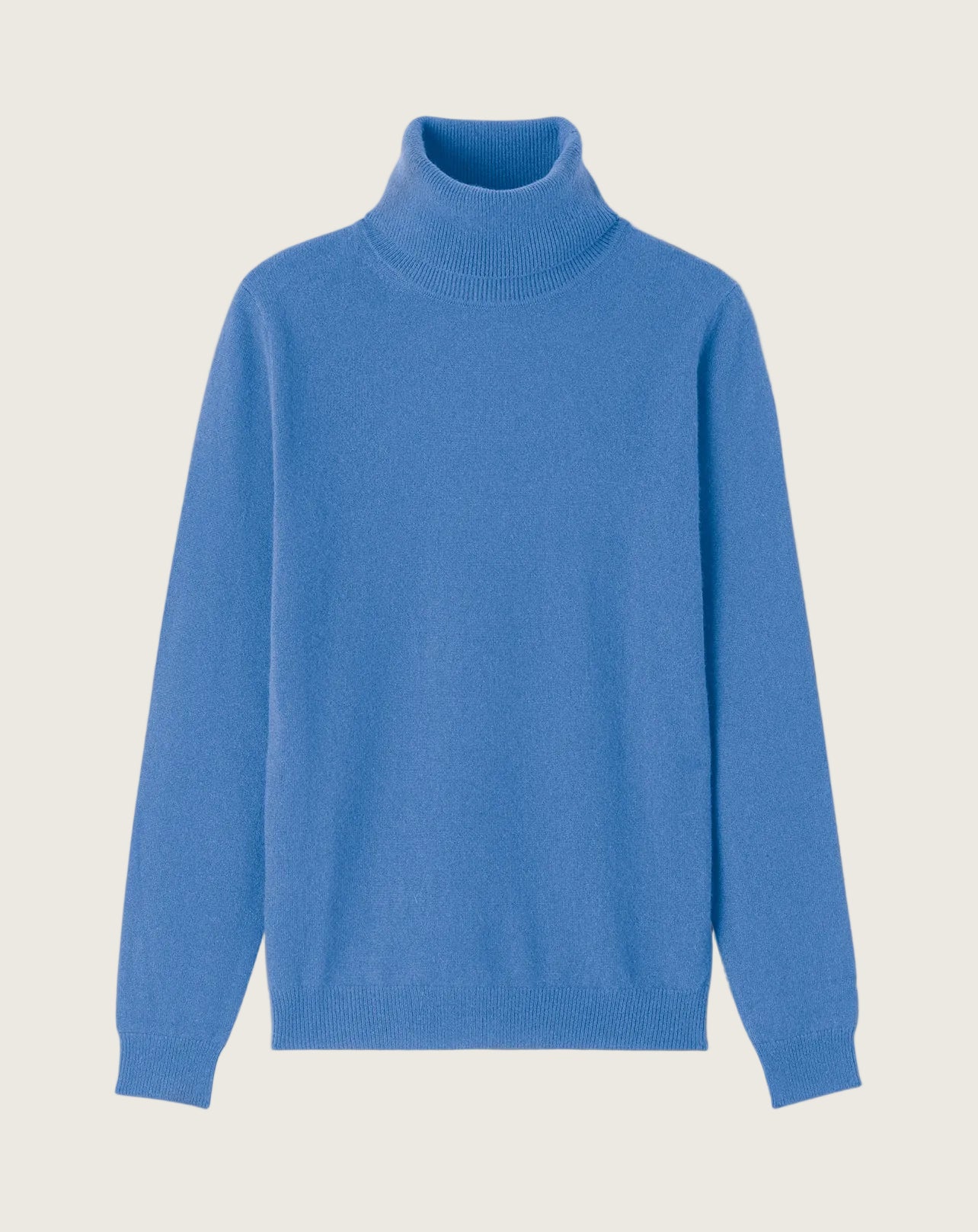 Pull Col Roule Classique Femme - Bleu Kinetic