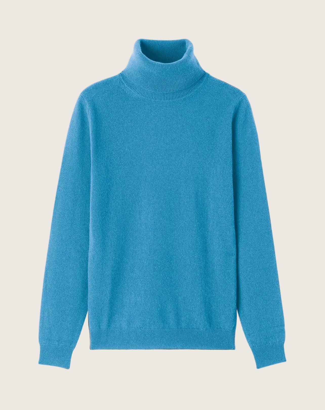 Pull Col Roule Classique Femme - Bleu Caldero