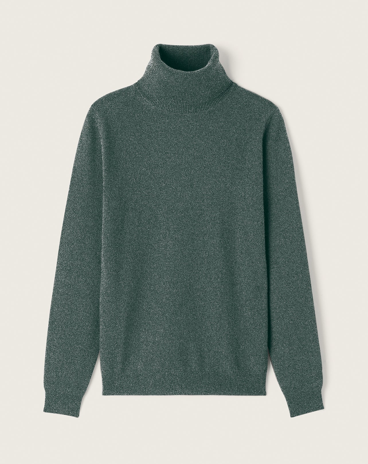 Pull Col Roule Classique Femme - Vert Rivage
