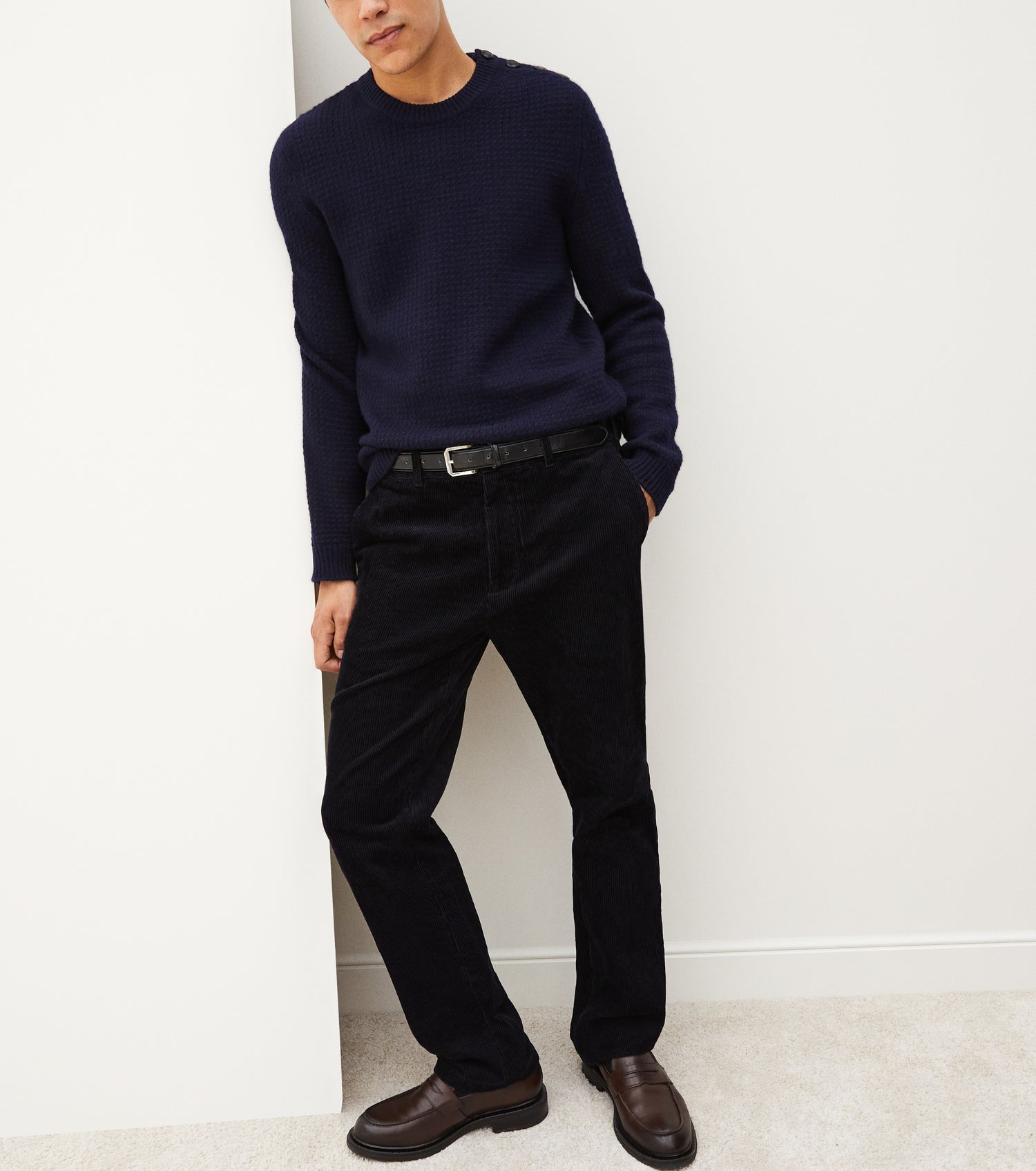 Ras De Cou Homme - Marine