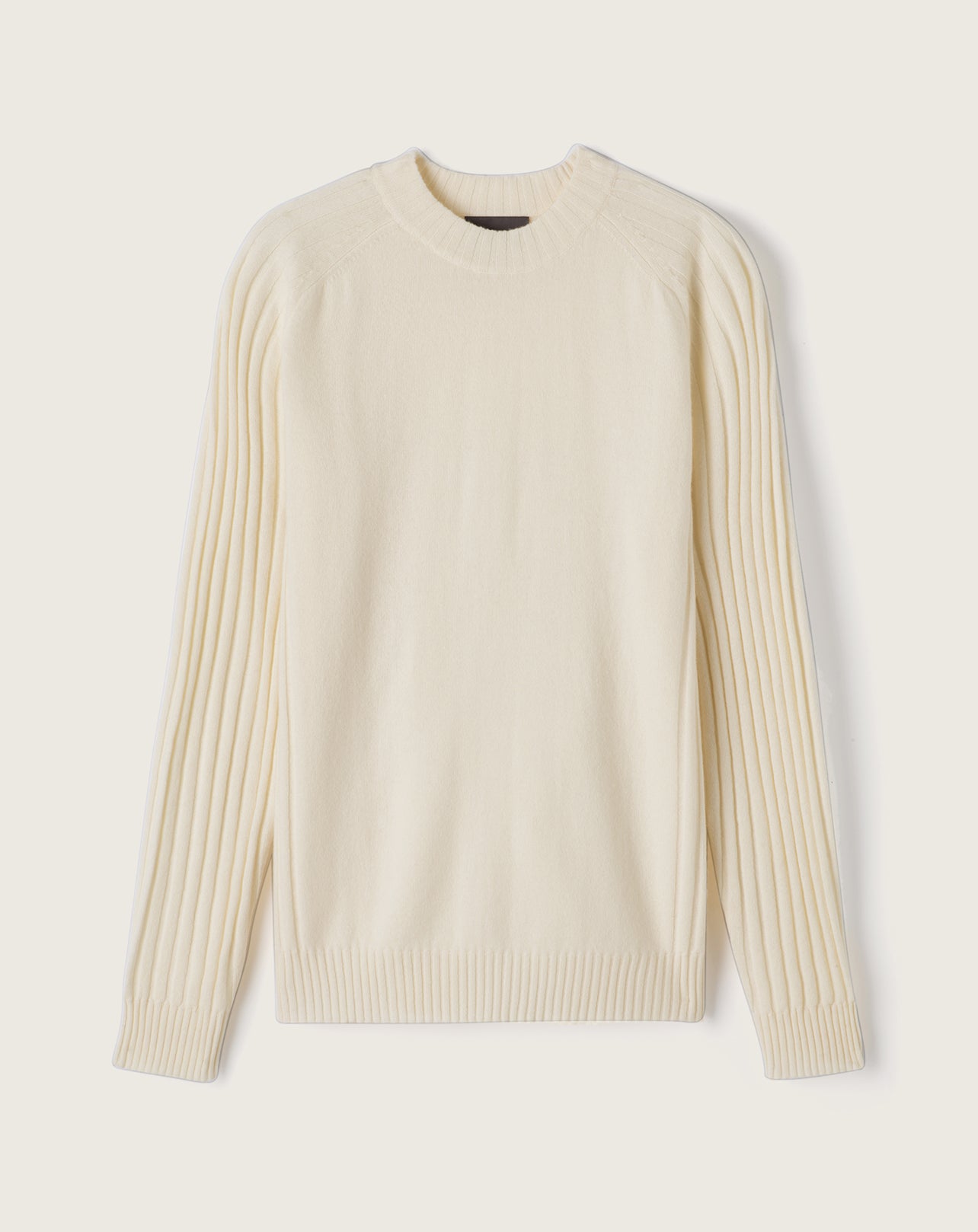 Ras De Cou À Côtes Homme - Naturel